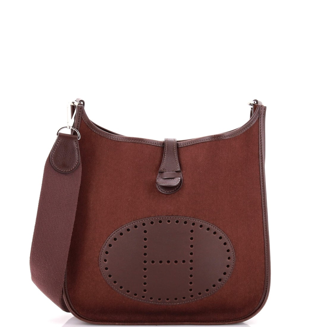 Toile Leather Bag Hermes Gen Evelyne II PM: Toile Leather Bag Hermes Gen Evelyne II PM Toile Leather Bag Hermes Gen Evelyne II PM is a classic cross body bag with a timeless design. Made from high-quality leather and featuring a signature Toile