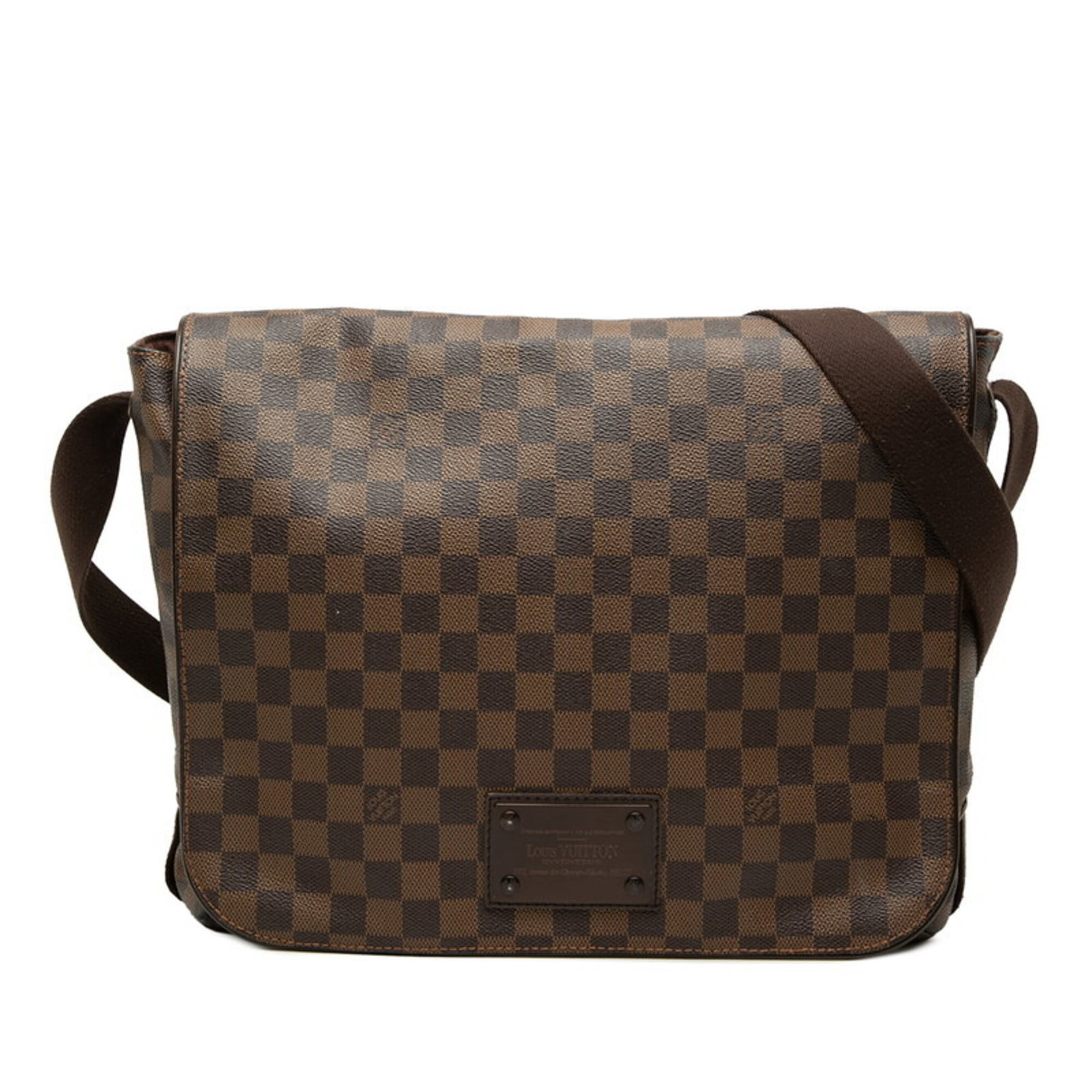 Louis Vuitton Messenger Bag Shoulder Bag Pvc Leather: Louis Vuitton Messenger Bag Shoulder Bag Pvc Leather Brown Ebene Louis Vuitton Messenger Bag with PVC Leather and Magnetic Closure. This shoulder bag features a unique combination of PVC and leather