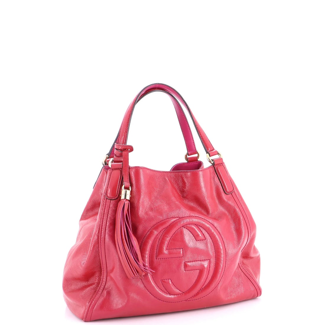 Patent medium bag shoulder Gucci soho - 2