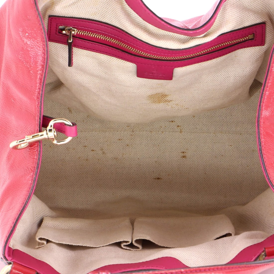 Patent medium bag shoulder Gucci soho - 5
