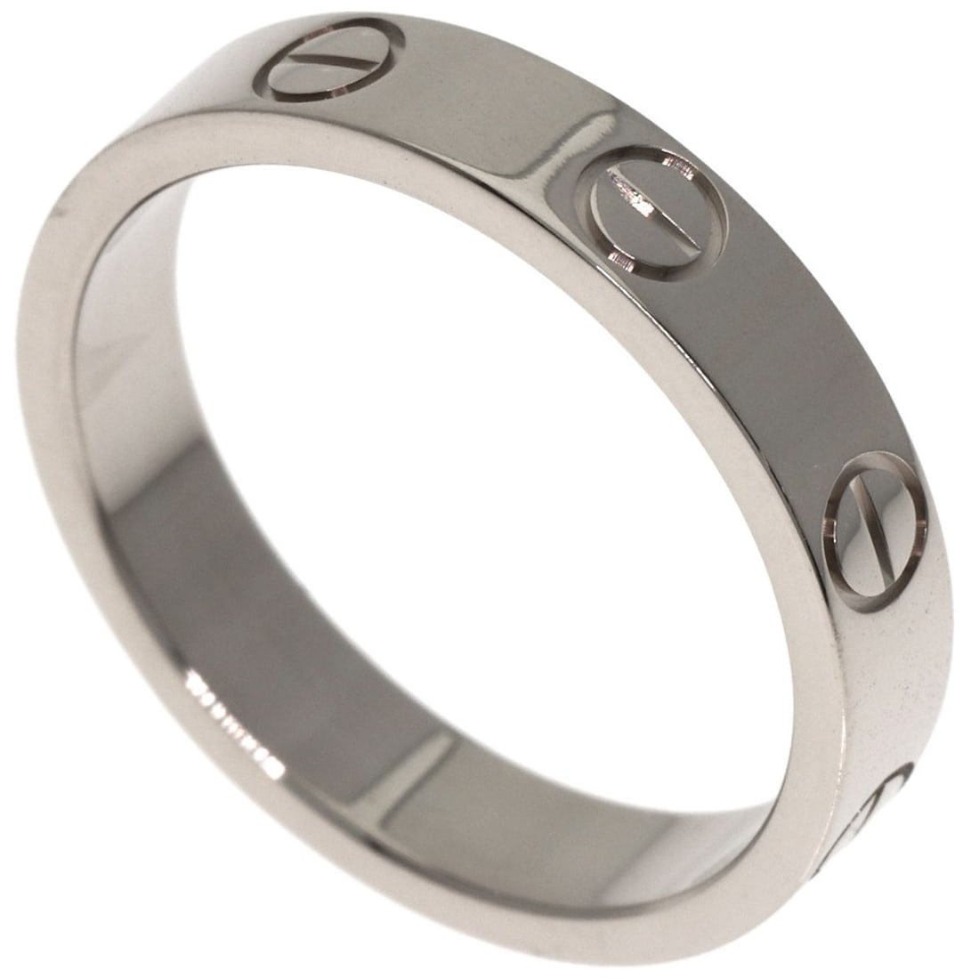 Cartier Love Ring K18 White Gold: Cartier Love Ring K18 White Gold Cartier Love Ring K18 White Gold, a sleek and modern design, is crafted from K18 White Gold, a rare and premium metal. This silver-toned ring features no main stone,