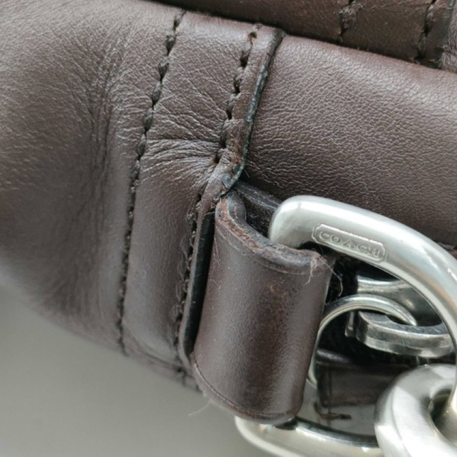 Briefcase Leather Coach - 6