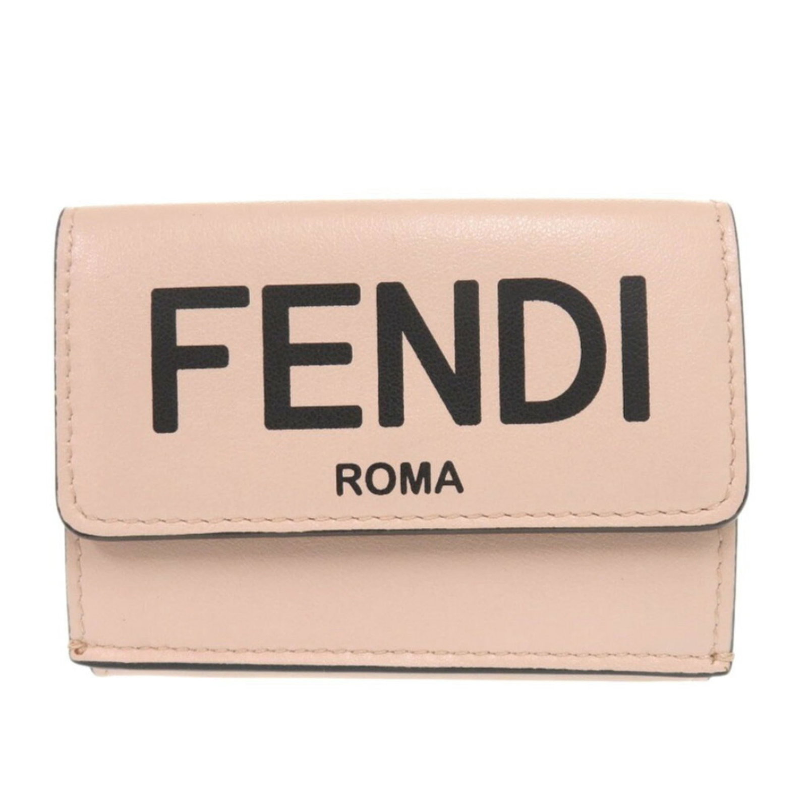 Fendi Wallet (Tri-Fold) Leather: Fendi Wallet (Tri-Fold) Leather The Fendi tri-fold leather wallet is a stylish accessory from Italy, featuring a vibrant pink color and sleek design. Made from high-quality leather, this wallet