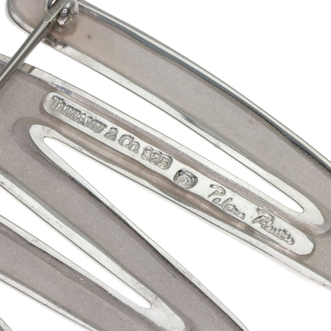 Tiffany Co Scribble Silver Brooch - 4