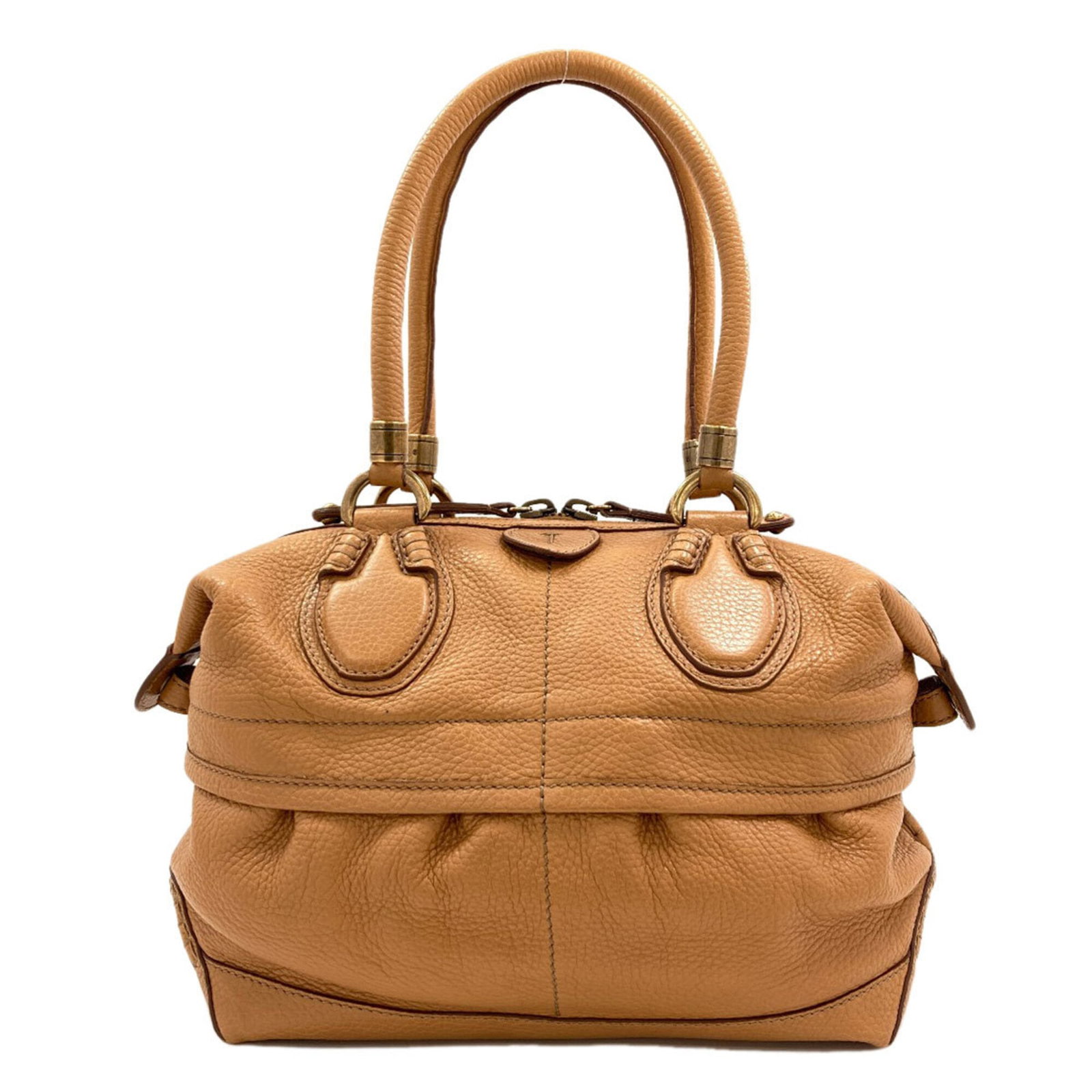 Handbag Leather Tod'S: Handbag Leather Tod'S Brown leather Tod's handbag with a size of 25cm x 26cm x 12cm, featuring a classic design and premium material. The Tod's brand is known for its high-quality leather goods, and