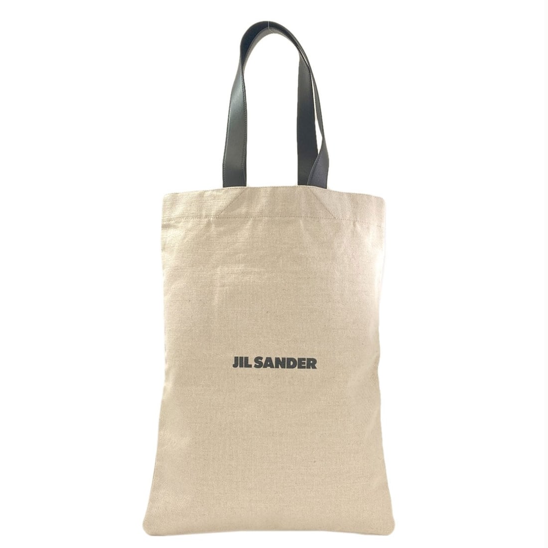 Logo Jil Sander Tote Bag Canvas: Logo Jil Sander Tote Bag Canvas Beige canvas tote bag with a classic Jil Sander design. The bag's canvas exterior provides a sturdy and natural look, while its beige color adds a touch of understated 