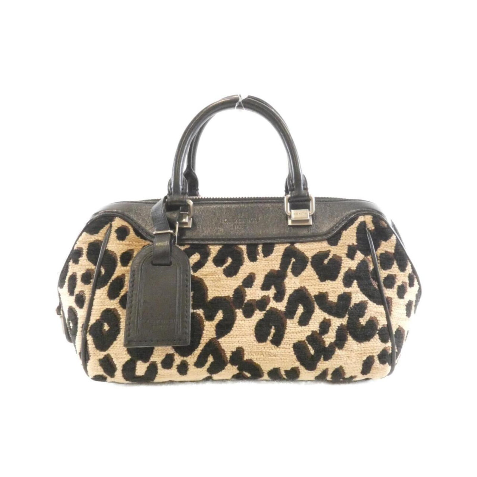 Canvas Leather Louis Vuitton Handbag: Canvas Leather Louis Vuitton Handbag Canvas Leather Louis Vuitton Handbag in Beige and Black. This classic handbag features a canvas and leather construction, with calf leather accents in beige and