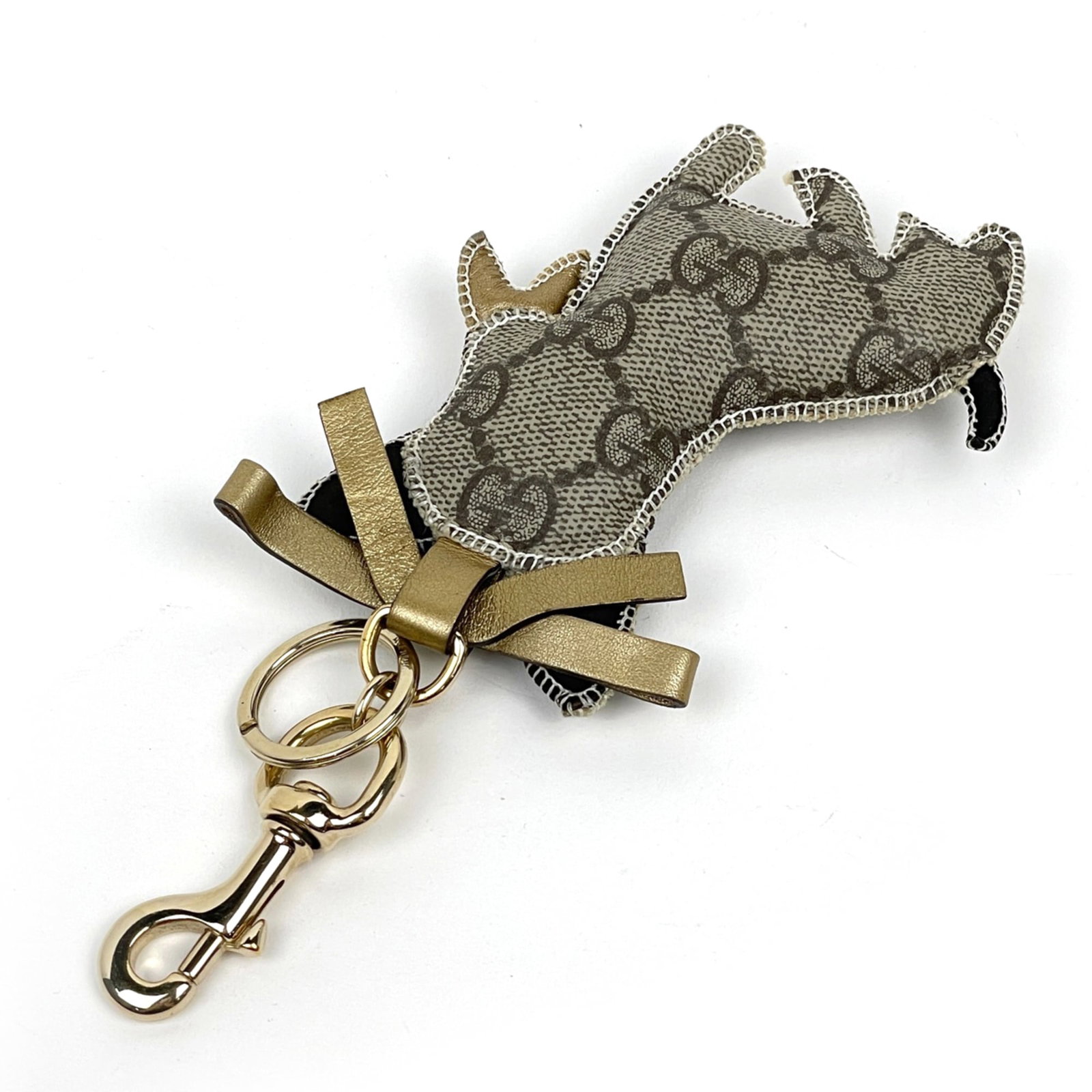 Keyring Canvas Leather Gucci - 2