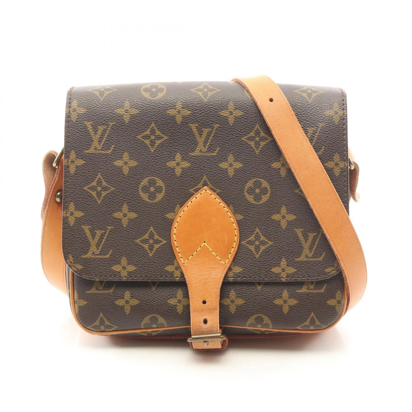 Handbag Leather Monogram Canvas Coated Shoulder Bag Louis Vuitton: Handbag Leather Monogram Canvas Coated Shoulder Bag Louis Vuitton Brown Louis Vuitton Monogram Canvas Coated Leather Shoulder Bag, 18cm x 21cm x 7cm. This shoulder bag features a unique combination