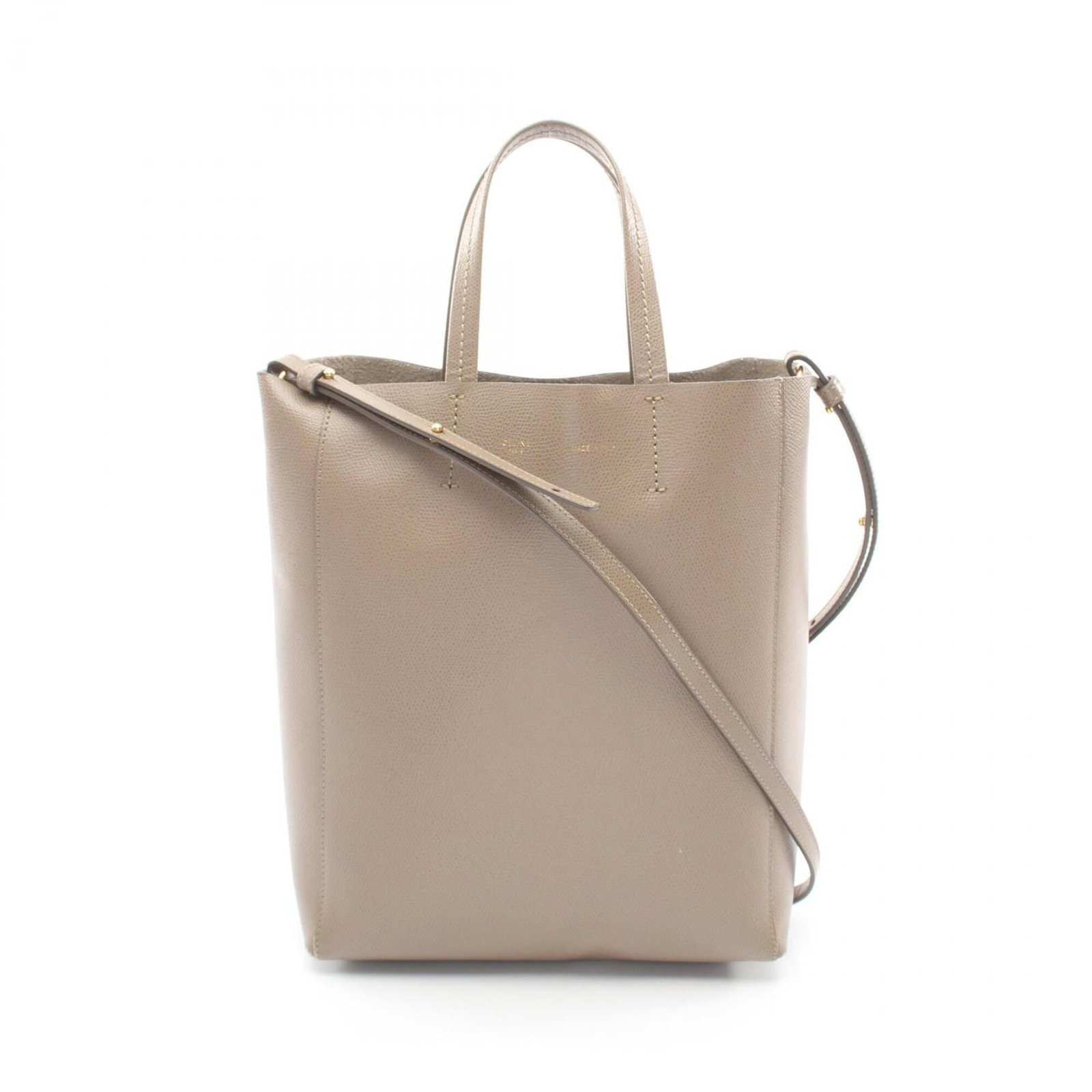 Handbag Tote Bag Leather Celine: Handbag Tote Bag Leather Celine Beige leather Celine handbag tote bag with classic design and timeless elegance. Made from high-quality leather, this bag measures 28cm x 22cm x 10cm and features a