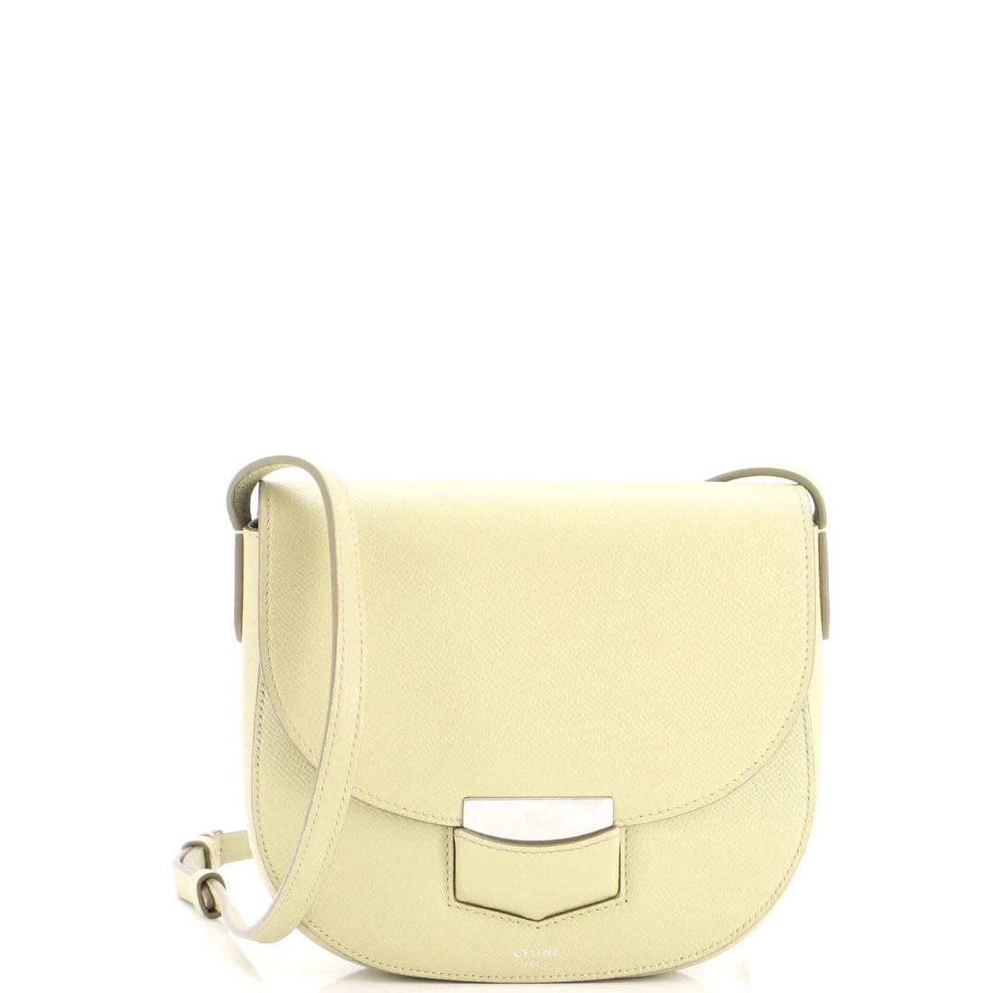 Leather Small Grainy Crossbody Bag Celine: Leather Small Grainy Crossbody Bag Celine The Celine Trotteur Crossbody Bag in green canvas is a stylish and functional accessory, featuring a grainy leather small exterior and a spacious interior
