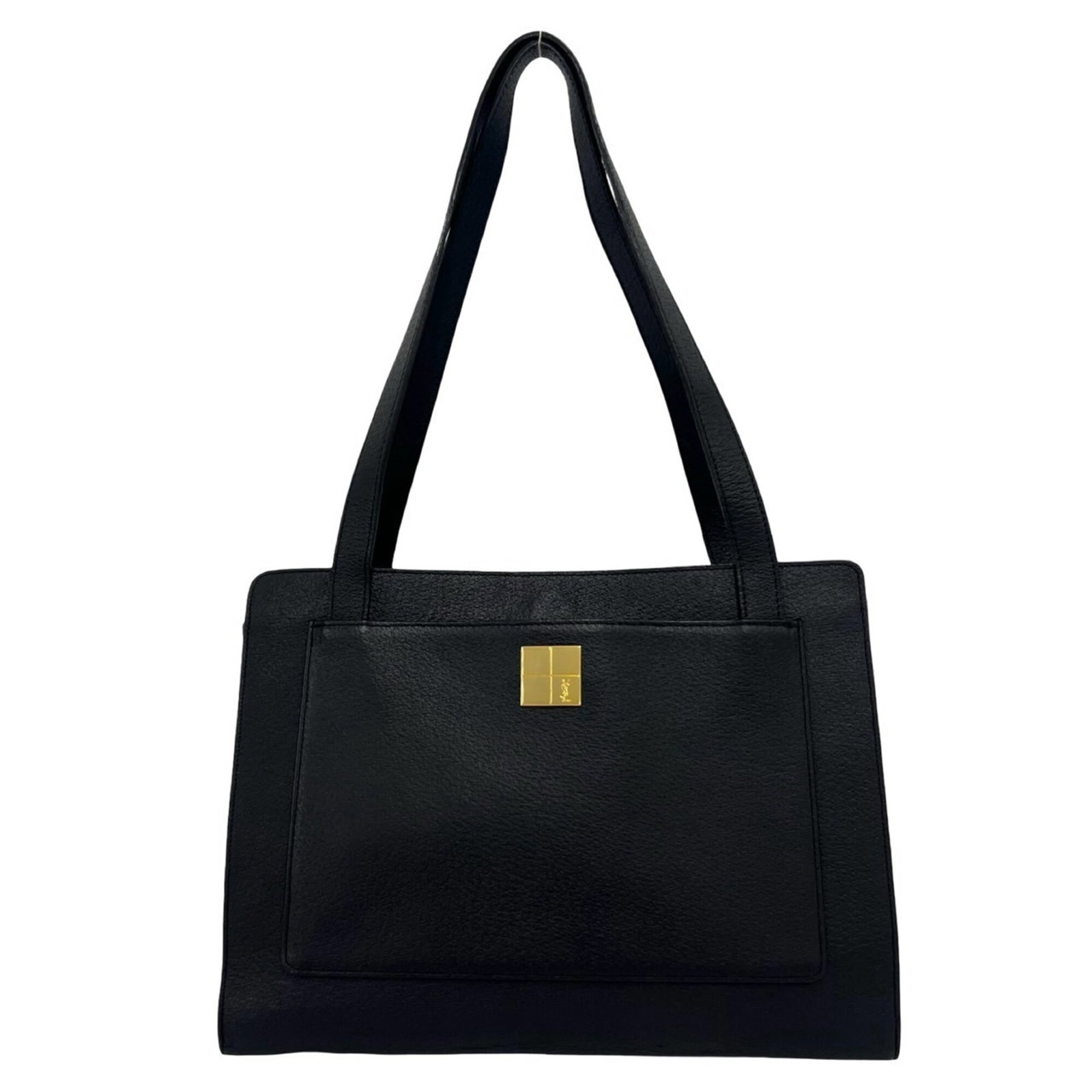 Shoulder Bag Yves Saint Laurent Tote Leather: Shoulder Bag Yves Saint Laurent Tote Leather Black leather shoulder bag from Yves Saint Laurent, measuring 24cm x 31.5cm x 8cm. This tote bag features a classic design with a structured shape and a