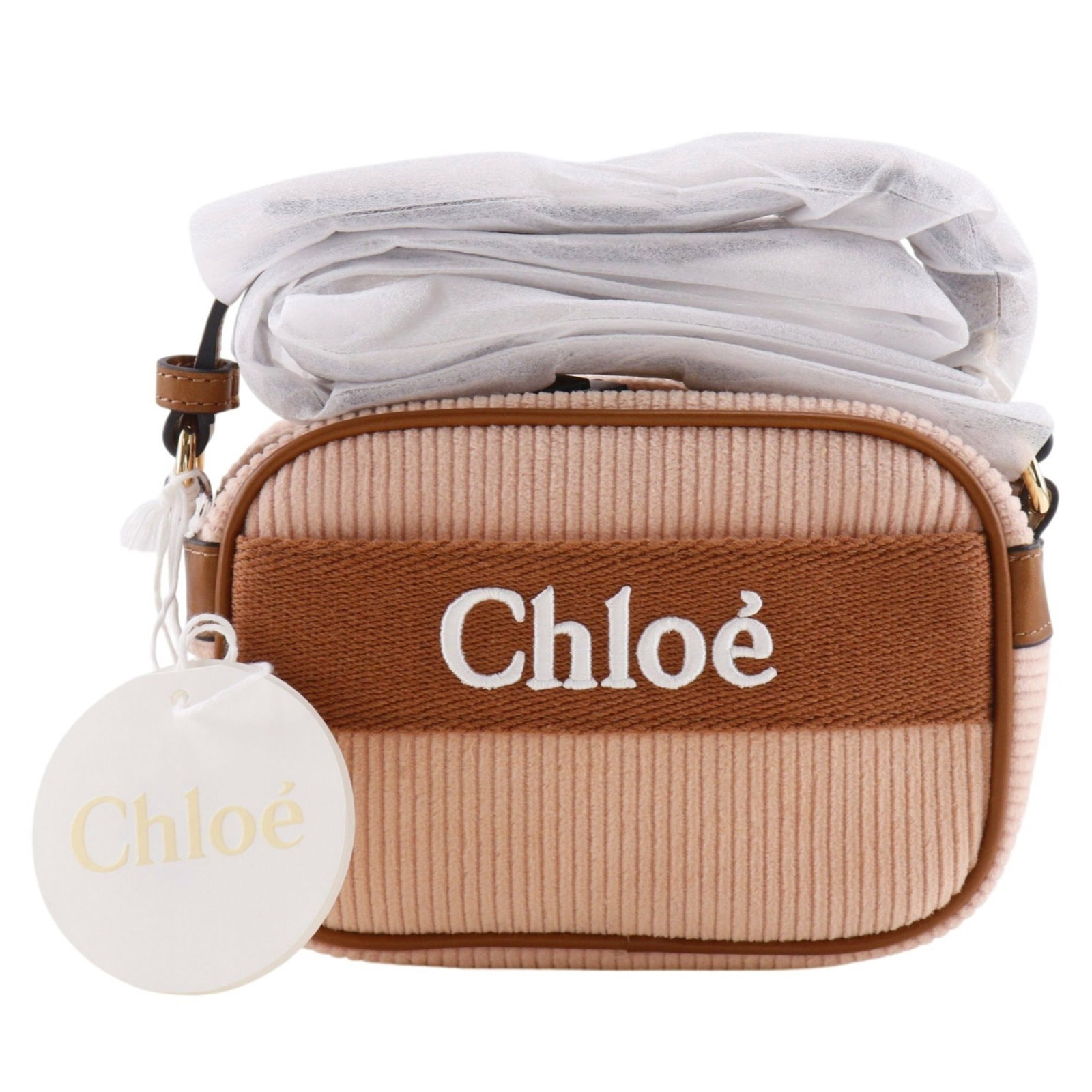 Shoulder Bag Cord Chlo: Shoulder Bag Cord Chlo Pink Cord Chlo Shoulder Bag. This small, 200g shoulder bag features a 48cm drop strap and measures 11.5cm x 17cm x 5cm. Its cord material and pink color make it a distinctive