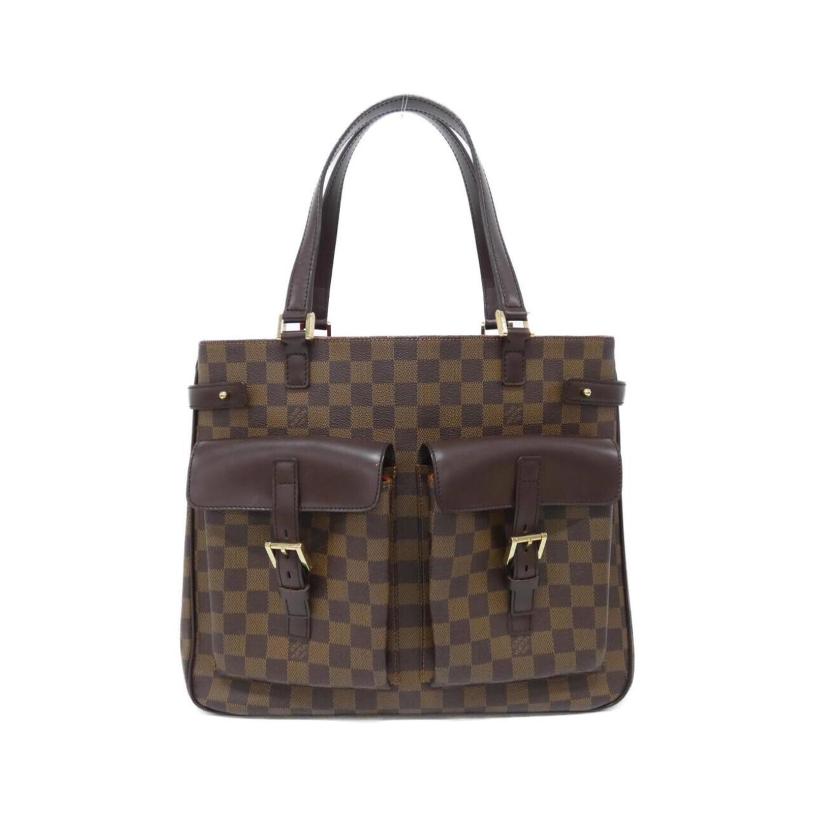 Louis Vuitton Handbag Coated Canvas: Louis Vuitton Handbag Coated Canvas Coated canvas construction provides durability and style to this Louis Vuitton handbag, featuring ebene color and gold hardware. The bag comes with a dust bag for