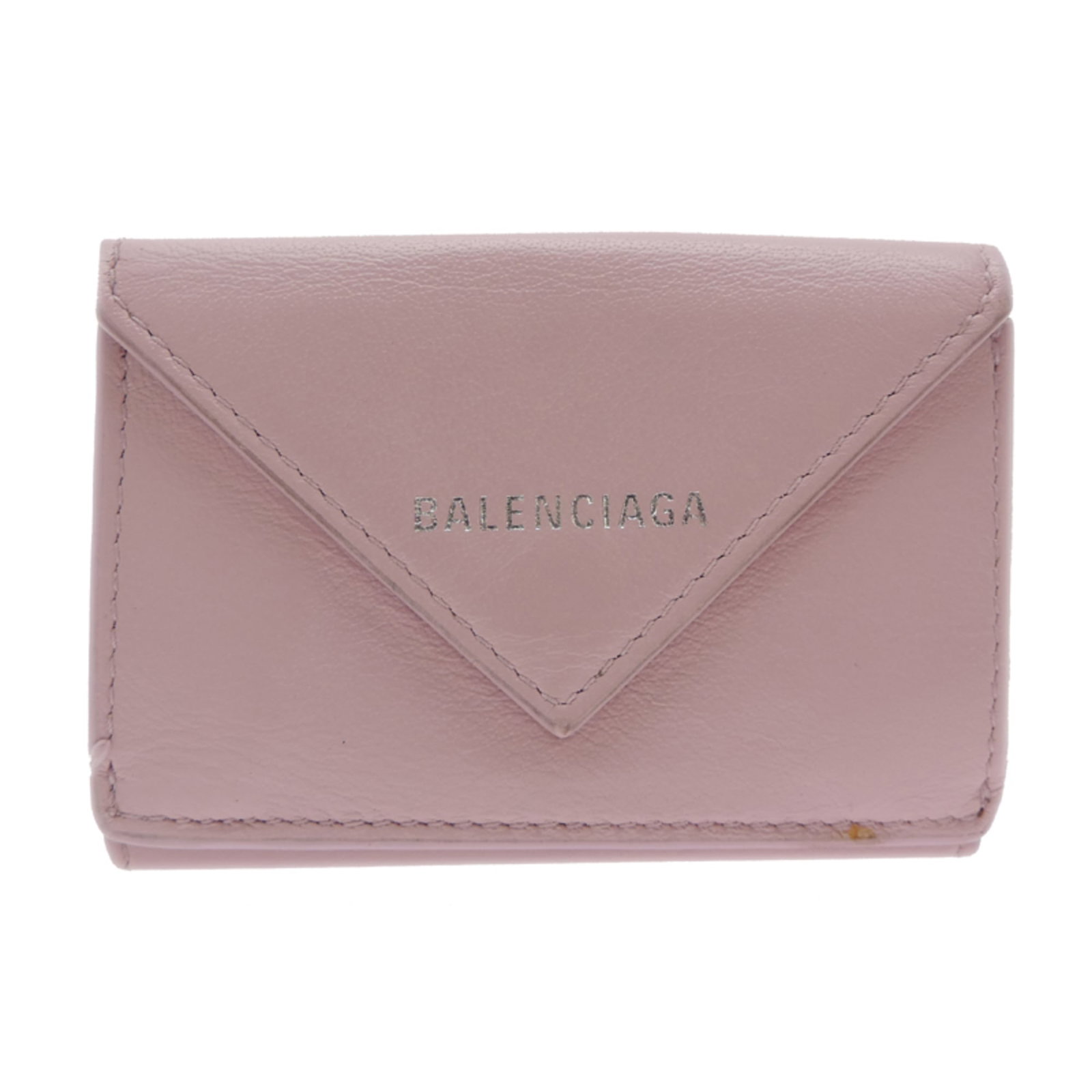 Balenciaga Wallet (Tri-Fold) Leather: Balenciaga Wallet (Tri-Fold) Leather The Balenciaga Tri-Fold Wallet is a stylish and functional leather accessory, featuring a sleek pink color and tri-fold design. Measuring 7cm x 95cm x 2.5cm, this