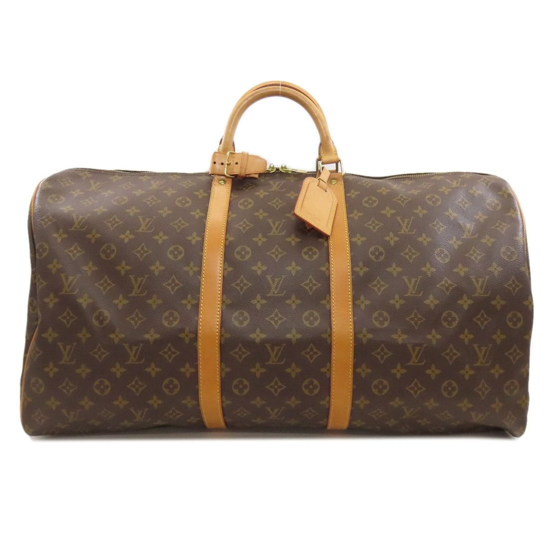 Louis Vuitton Monogram Canvas M41422 Kiepol Boston Bag 60: Louis Vuitton Monogram Canvas M41422 Kiepol Boston Bag 60 Brown Monogram Canvas Boston Bag from LOUIS VUITTON. This iconic bag features the brand's signature monogram canvas exterior in brown, a