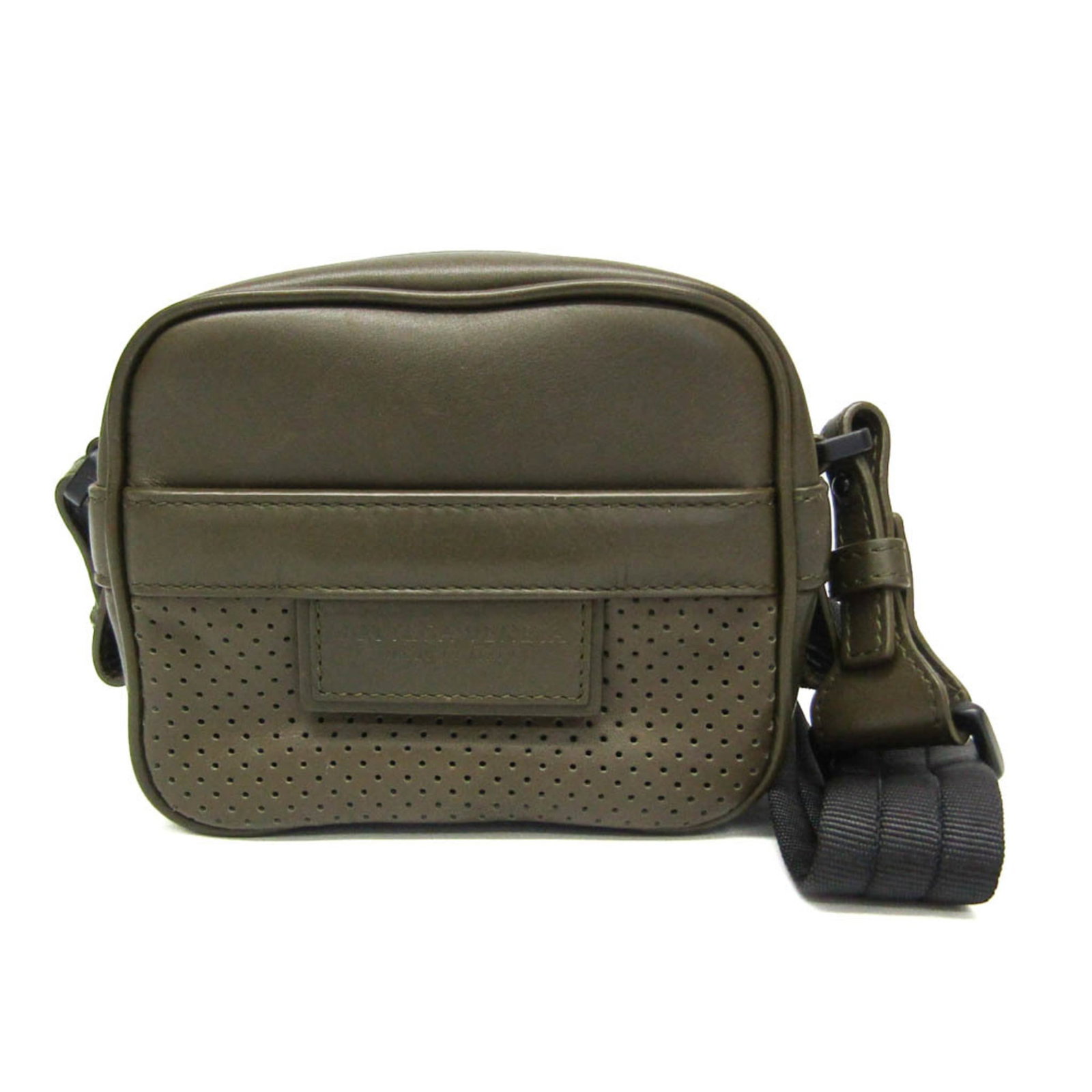 Bottega Veneta Shoulder Bag Leather: Bottega Veneta Shoulder Bag Leather Bottega Veneta's Leggero 566753 shoulder bag is crafted from high-quality leather, featuring a sleek black or khaki color. With its compact 11cm x 13cm x 6cm