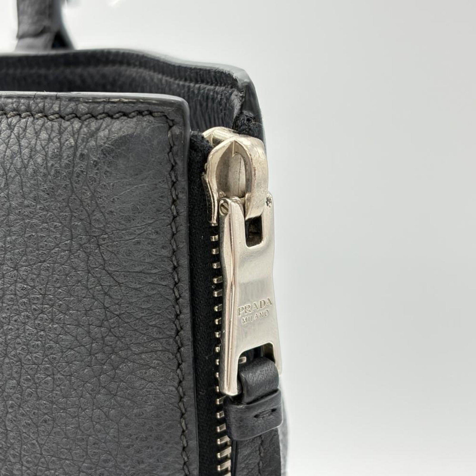Leather Prada Tote Bag - 7