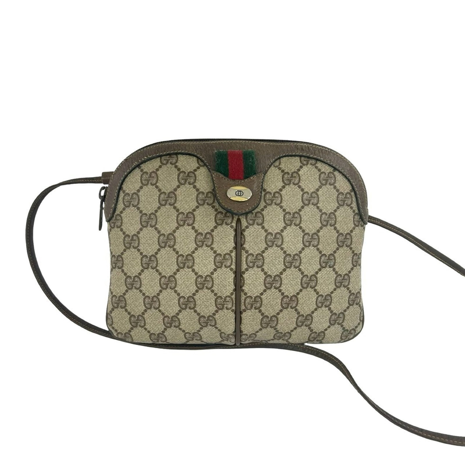 Gucci leather shoulder bag PVC: Gucci leather shoulder bag PVC Brown, Green, and Red color options available. This Gucci leather shoulder bag features a unique combination of materials, including leather and PVC, adding a modern