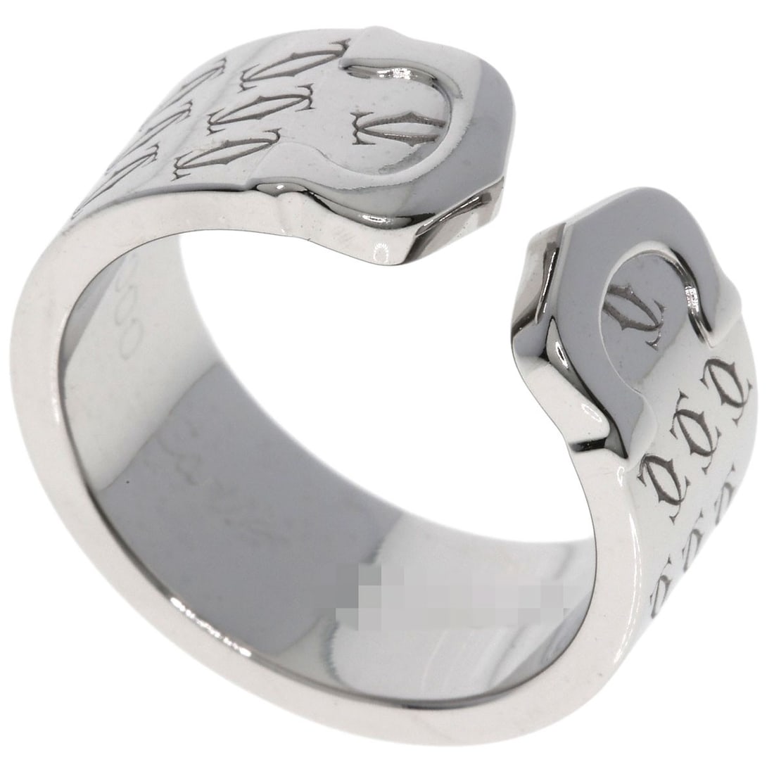 Cartier 2C 2000 Christmas Limited #51 Ring K18 White Gold: Cartier 2C 2000 Christmas Limited #51 Ring K18 White Gold Cartier's 2C 2000 Christmas Limited edition ring boasts a striking design, featuring K18 white gold and a silver metal exterior. This limited