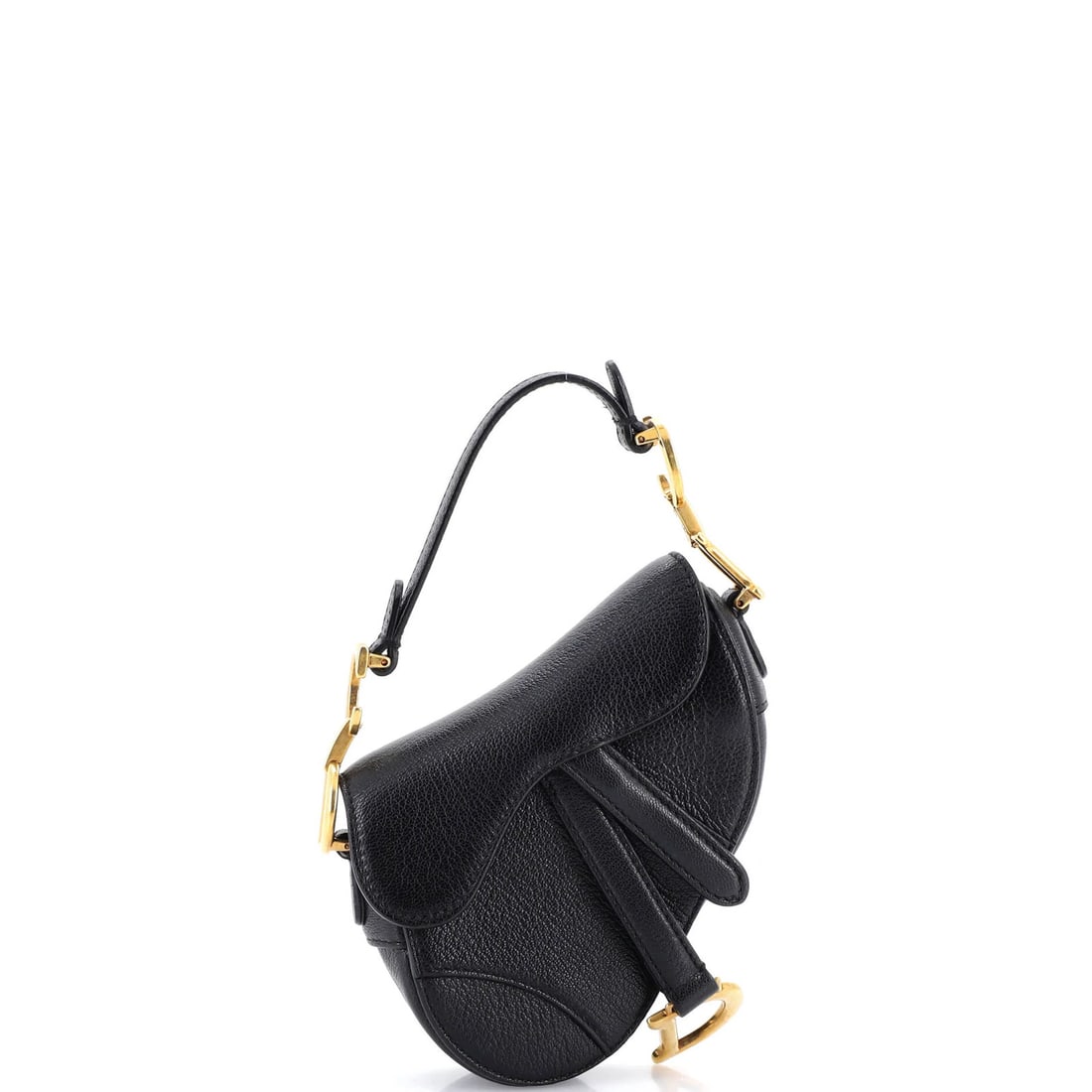 Saddle Handbag Christian Dior Leather Micro: Saddle Handbag Christian Dior Leather Micro Saddle Handbag Christian Dior Leather Micro is a sleek and sophisticated top handle bag with a classic design. Measuring 4.5" tall, 5" wide, and 2" deep,