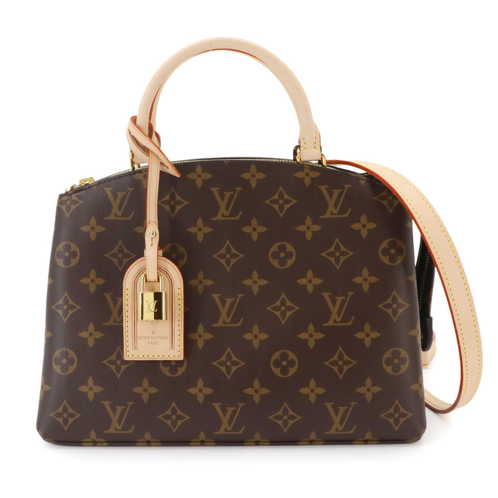 Louis Vuitton Monogram Handbag: Louis Vuitton Monogram Handbag Brown Monogram Louis Vuitton Handbag, 21cm x 28.5cm x 12cm, features the iconic Monogram pattern, a signature design element of the brand. Made from high-quality materia