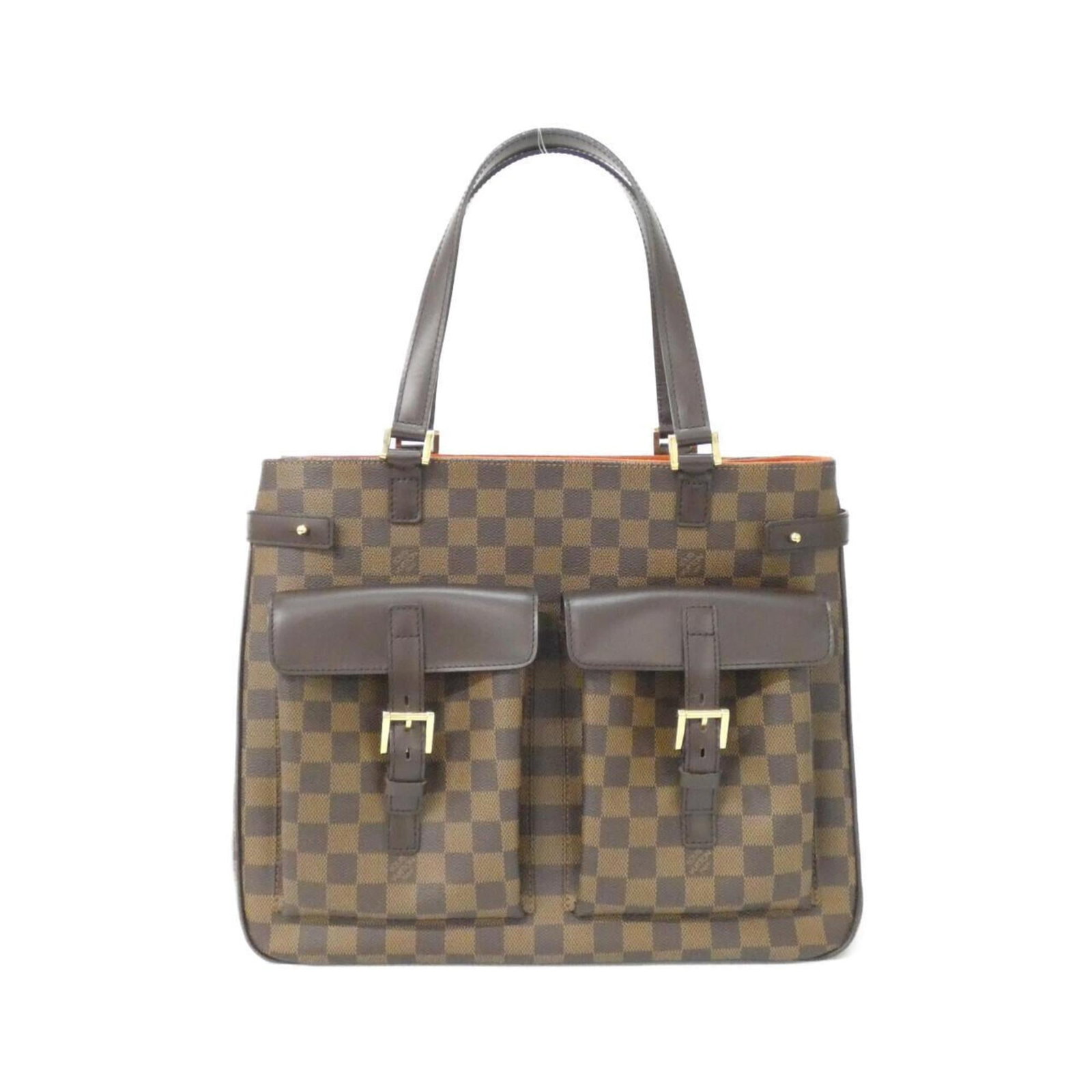 Louis Vuitton Handbag Coated Canvas: Louis Vuitton Handbag Coated Canvas Coated canvas construction provides durability and style to this Louis Vuitton Damier handbag, while gold hardware adds a touch of luxury. The Ebene color and coate