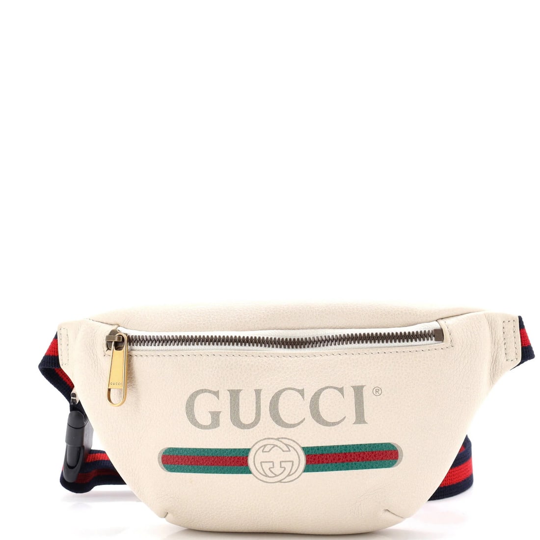 Small Leather Printed Belt Bag Gucci: Small Leather Printed Belt Bag Gucci Small Leather Printed Belt Bag Gucci features a neutral exterior with a touch-up on edges and base, scuffs, edge wear, and discoloration, as well as minor
