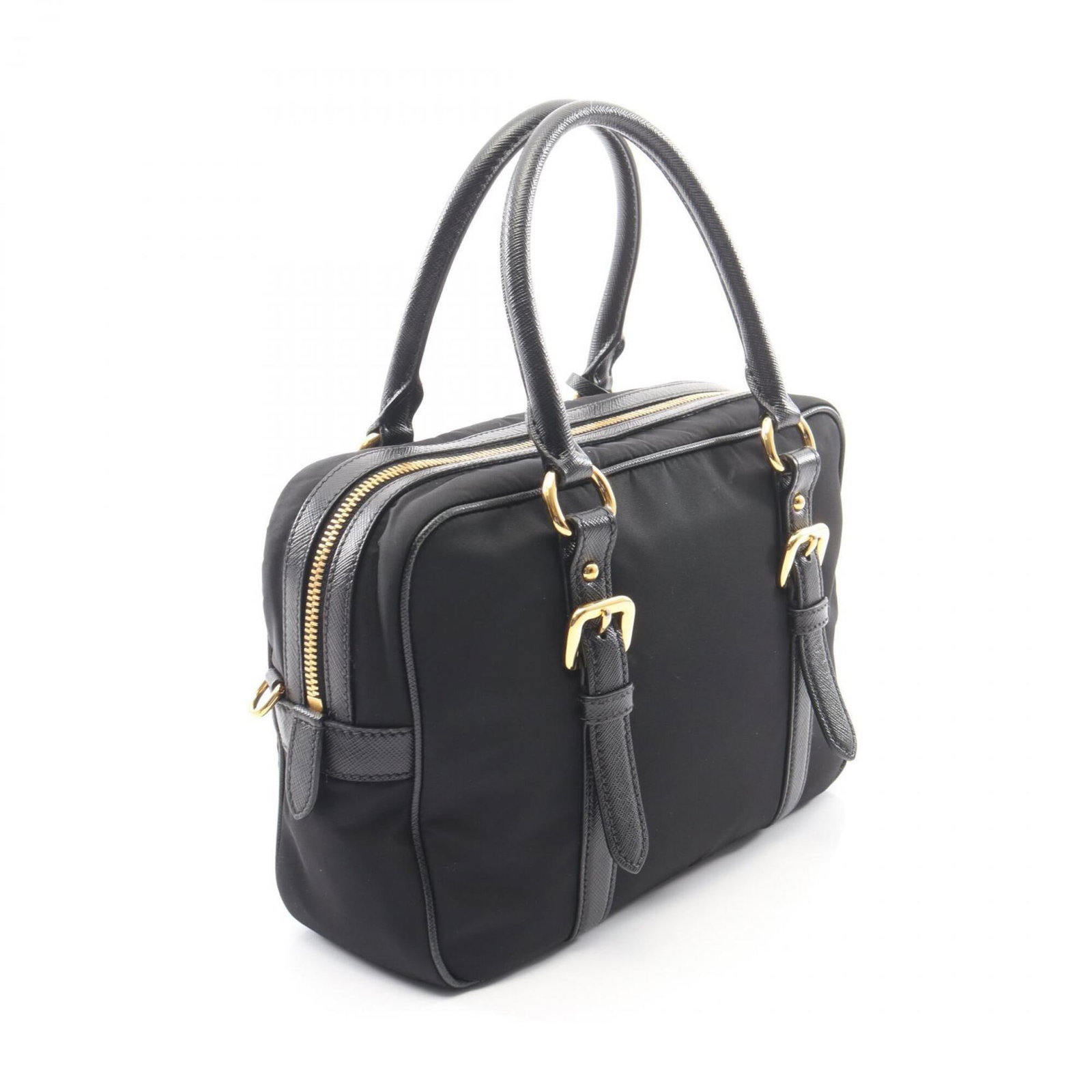 Handbag Nylon Leather Prada - 2