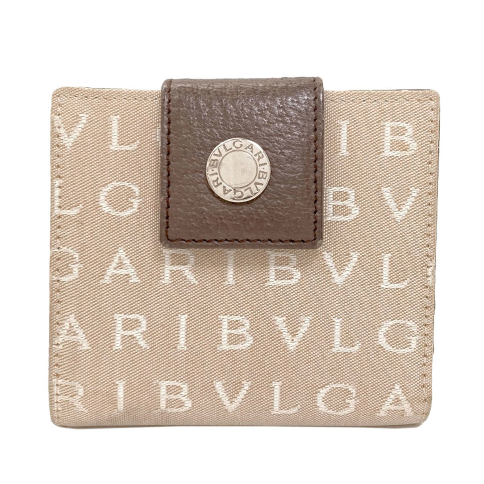 Canvas Leather Bvlgari Wallet Bi Fold: Canvas Leather Bvlgari Wallet Bi Fold Canvas Leather Bvlgari Wallet Bi Fold - A stylish and functional accessory, this bi-fold wallet features a combination of canvas and leather materials in a