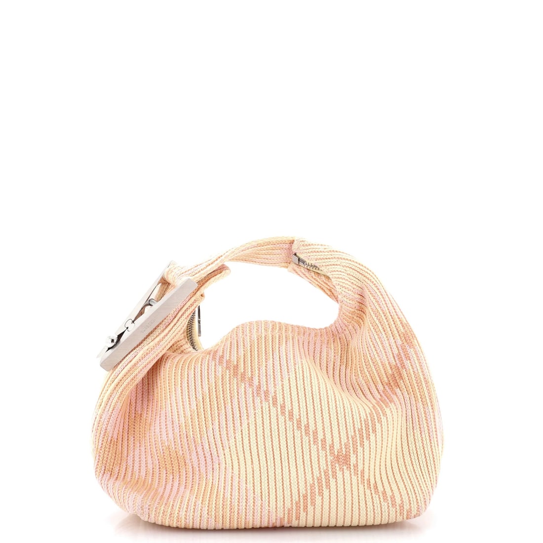Peg Handle Bag Mini Check Knit Fabric Burberry (1 of 5)