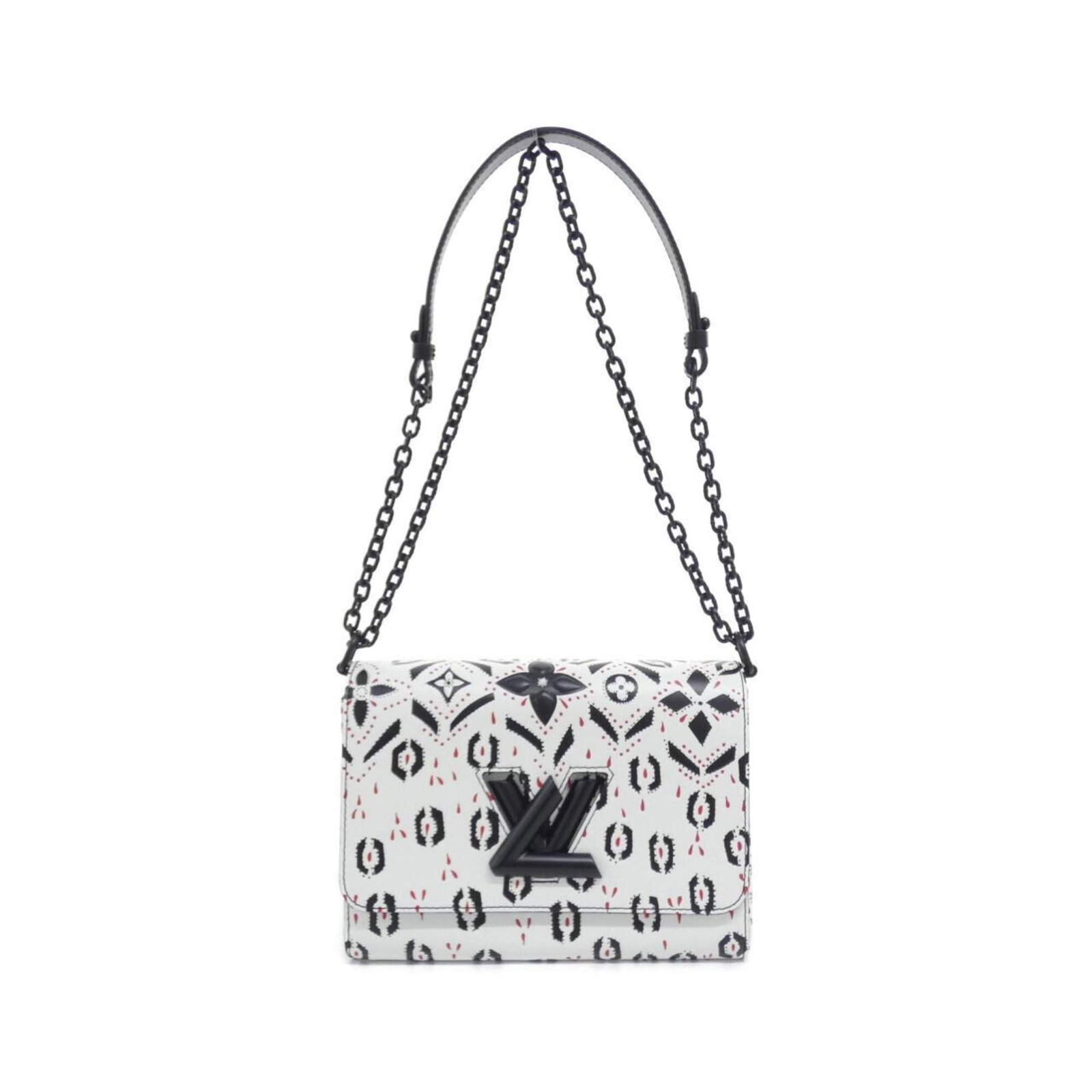 Shoulder Bag Leather Louis Vuitton: Shoulder Bag Leather Louis Vuitton Black, Blanc, and timeless, this Louis Vuitton shoulder bag is crafted from rich calf leather, measuring 17cm x 23cm x 9cm. Its classic design and sleek silhouette