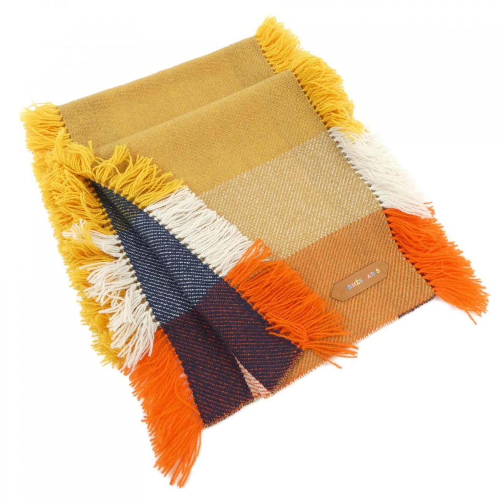 Hermes Stole Cashmere: Hermes Stole Cashmere Cashmere stole from renowned luxury brand Hermes, boasting a classic beige color and striking red accents. Measuring 1.6m x 24.5cm, this stole is crafted from the finest