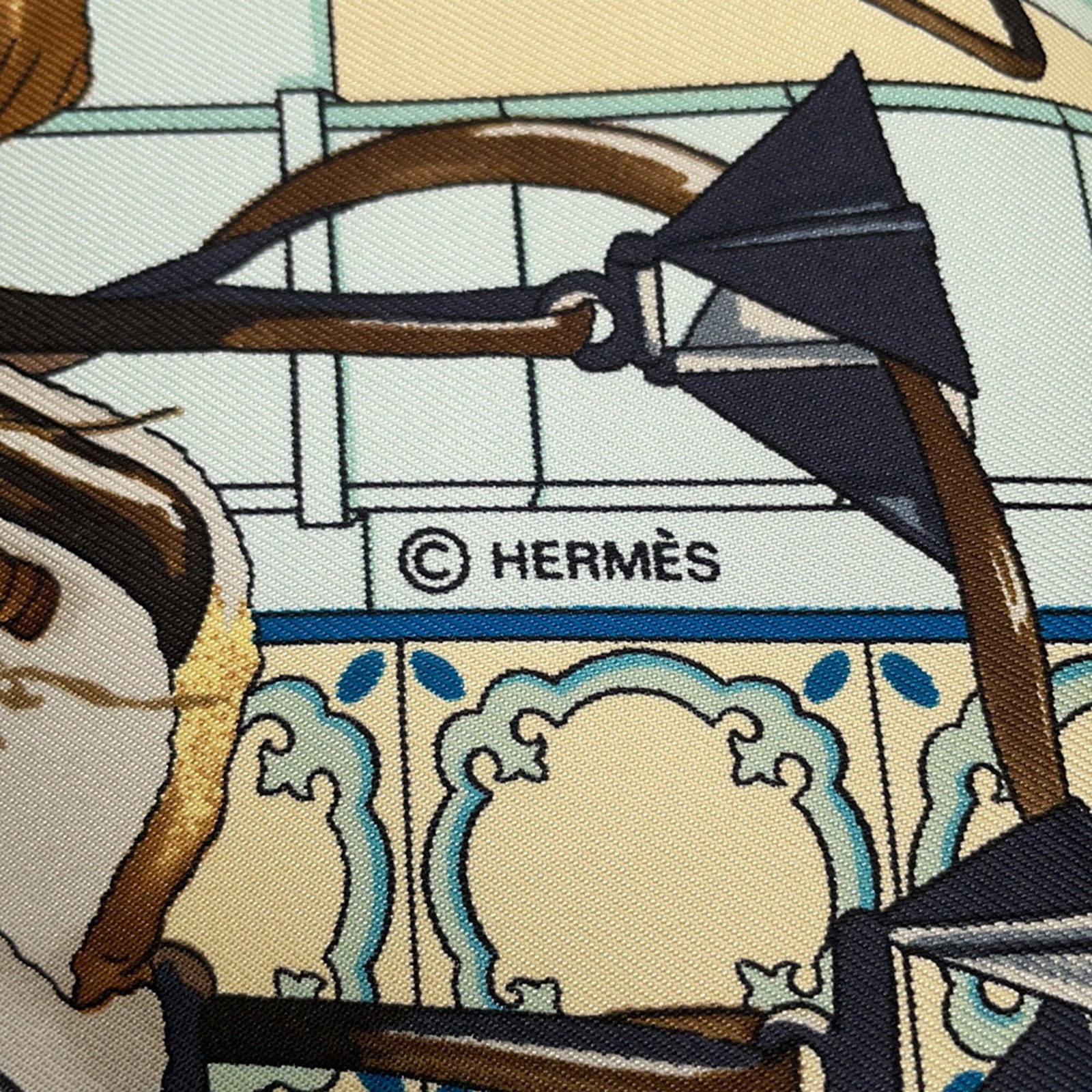 Silk Hermes Scarf - 6