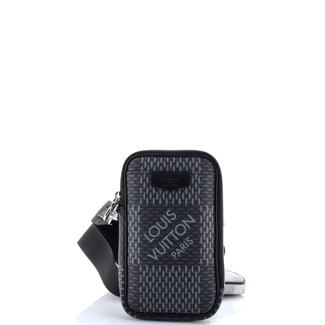 Modular Pouch Louis Vuitton Limited Edition Graphite Damier 3D: Modular Pouch Louis Vuitton Limited Edition Graphite Damier 3D The Louis Vuitton Modular Pouch Limited Edition Graphite Damier 3D is a unique and stylish cross body bag. Measuring 7" tall, 4.5" wide, 