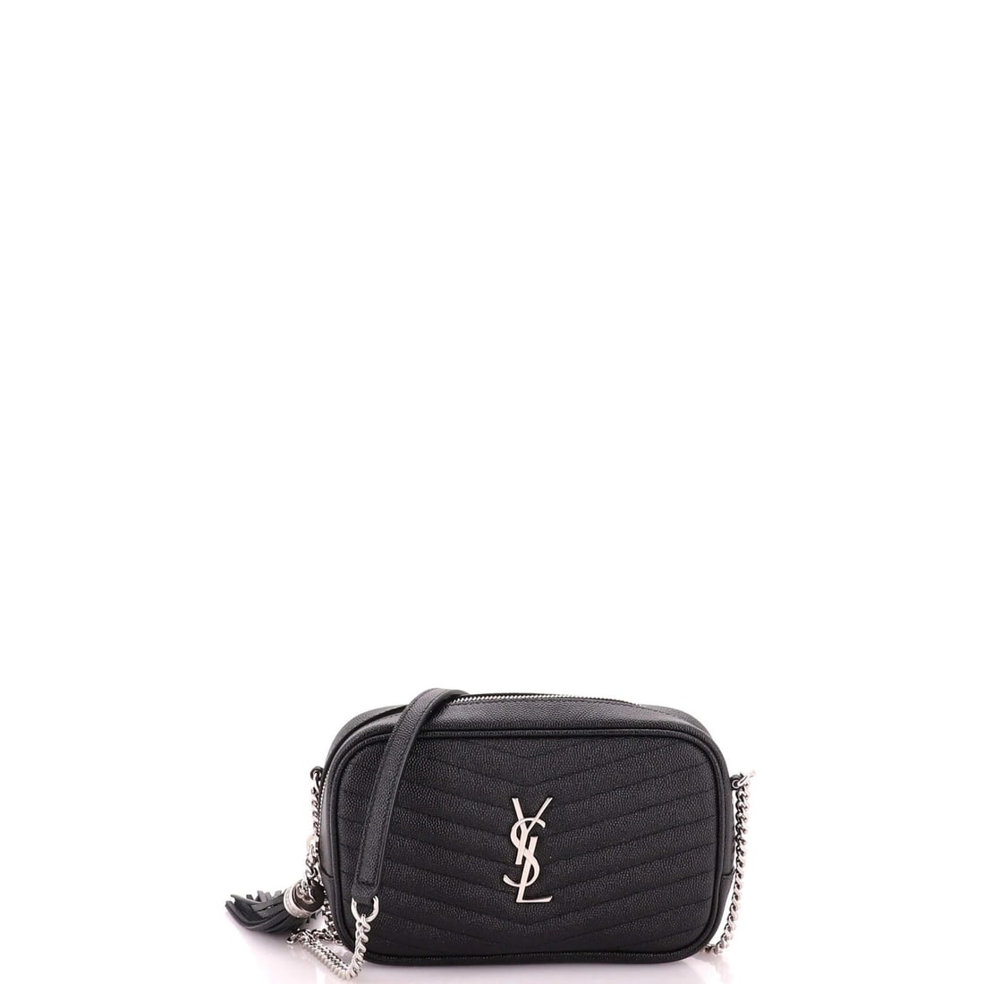 Saint Laurent LouLou Crossbody Bag Matelasse Chevron Leather Mini: Saint Laurent LouLou Crossbody Bag Matelasse Chevron Leather Mini Saint Laurent's LouLou Crossbody Bag is a chic and sophisticated accessory, featuring a striking matelasse chevron leather exterior