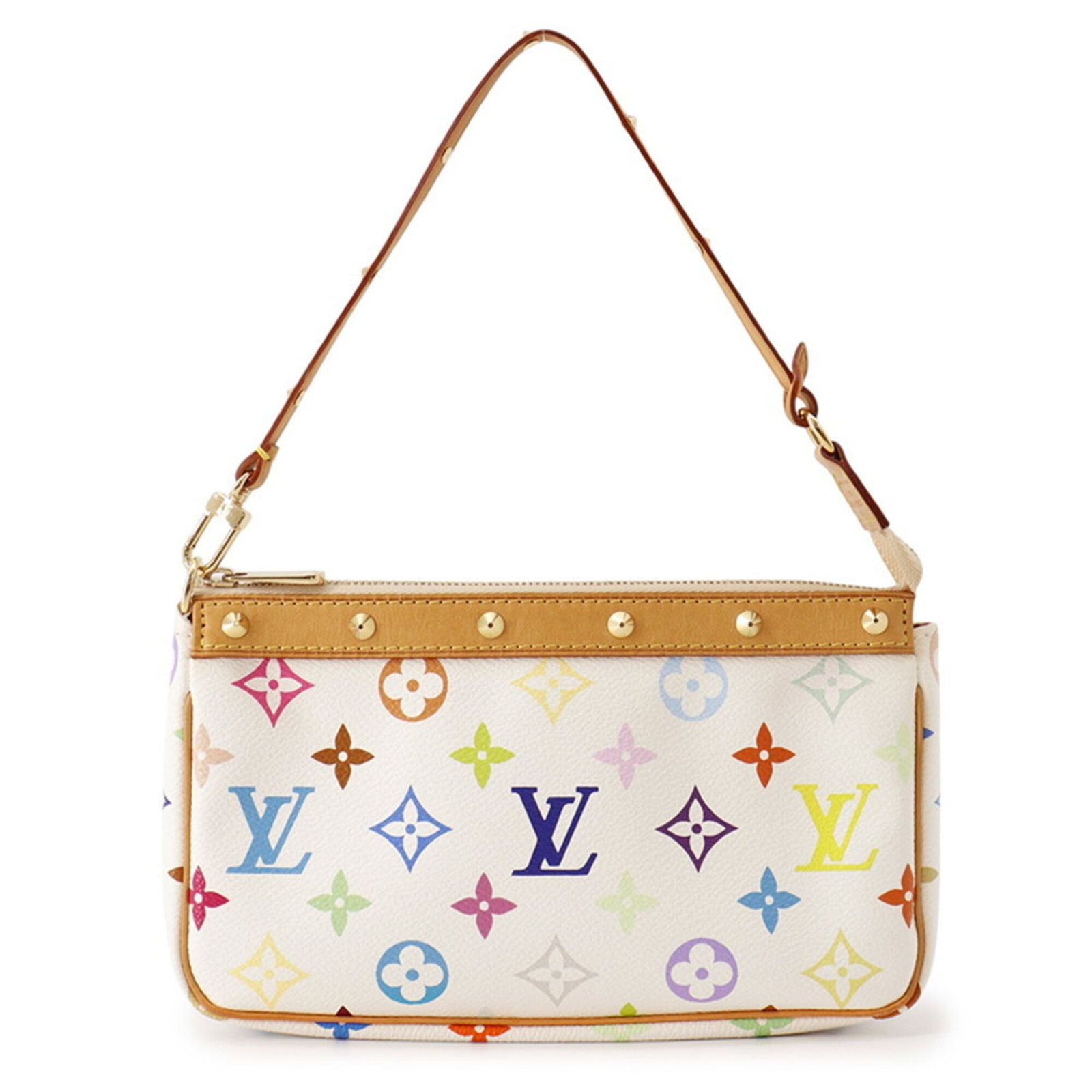 Vuitton Louis Monogram Handbag Pouch Multicolore: Vuitton Louis Monogram Handbag Pouch Multicolore The Louis Vuitton Louis Monogram Handbag Pouch Multicolore features a vibrant multicolore design, characteristic of the iconic brand's signature style.