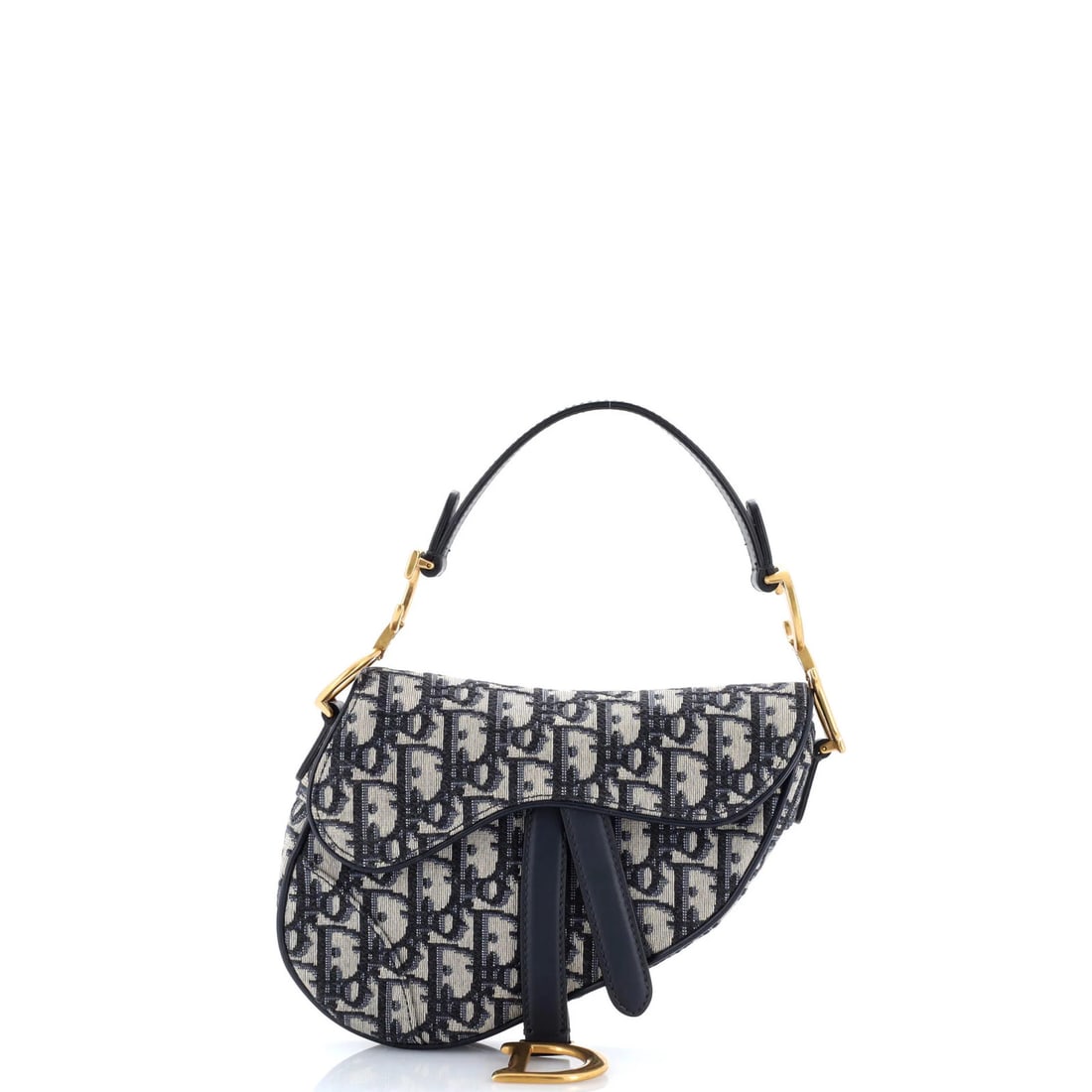 Canvas Oblique Christian Dior Saddle Mini: Canvas Oblique Christian Dior Saddle Mini Canvas Oblique Christian Dior Saddle Mini - A stylish and compact shoulder bag with a signature blue canvas exterior, featuring a classic oblique design and