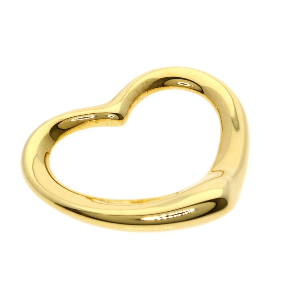 Yellow Gold Pendant K18 Open Heart Tiffany&Co: Yellow Gold Pendant K18 Open Heart Tiffany&Co K18 Yellow Gold Pendant with Open Heart Design, a stunning piece from Tiffany&Co. This pendant showcases a bold open heart design crafted from 18k K18 yel