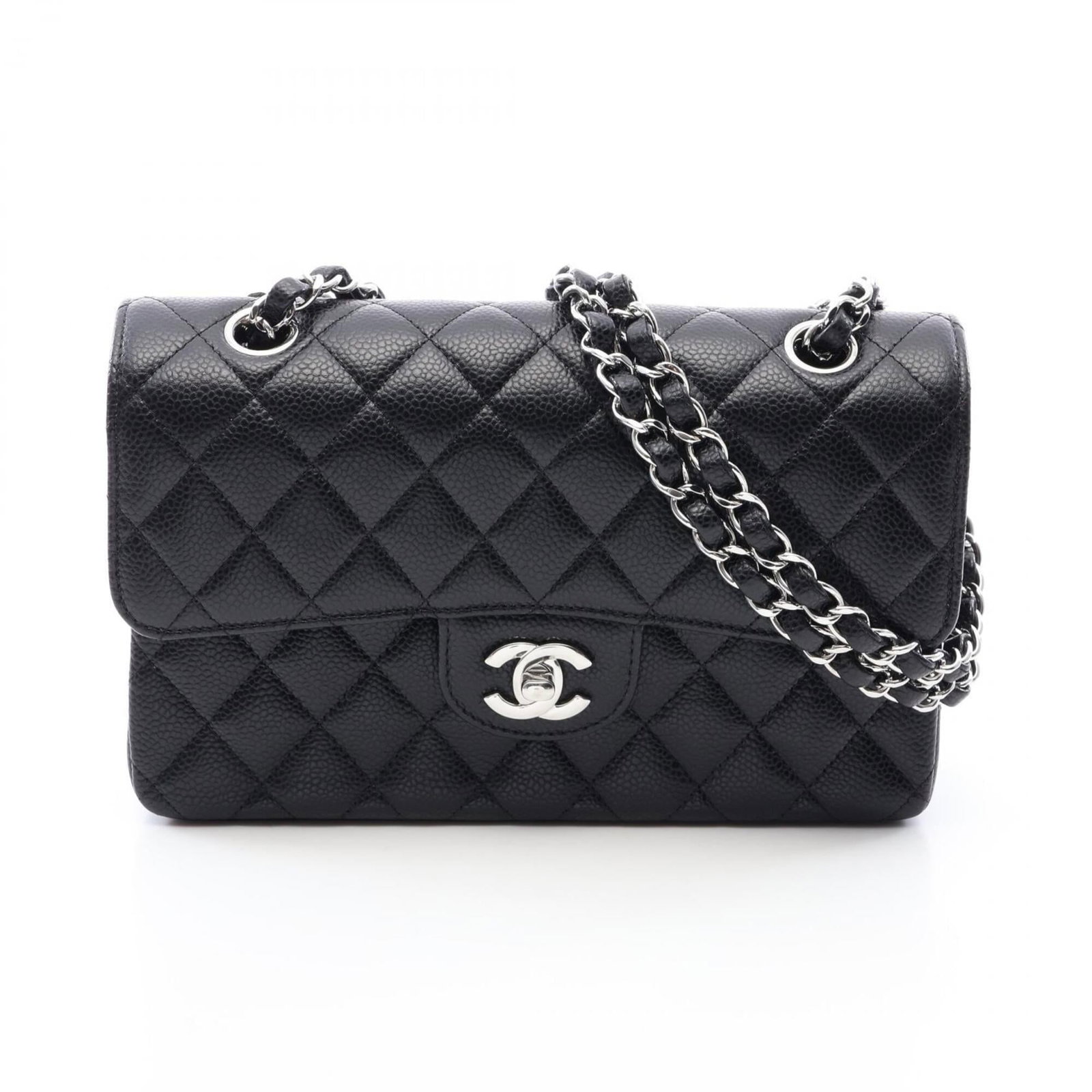 Calfskin Grained Shoulder Bag Handbag: Calfskin Grained Shoulder Bag Handbag Grained calfskin gives this shoulder bag a sophisticated, luxurious feel. The classic design and timeless black color make it a versatile accessory for everyday