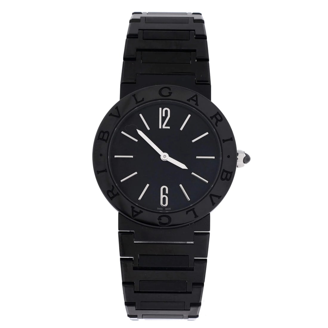 Bvlgari Quartz Watch Pvd Stainless Steel 33: Bvlgari Quartz Watch Pvd Stainless Steel 33 Bvlgari Quartz Watch Pvd Stainless Steel 33 - A sleek and sophisticated timepiece featuring a Pvd stainless steel case and band, with a quartz movement for