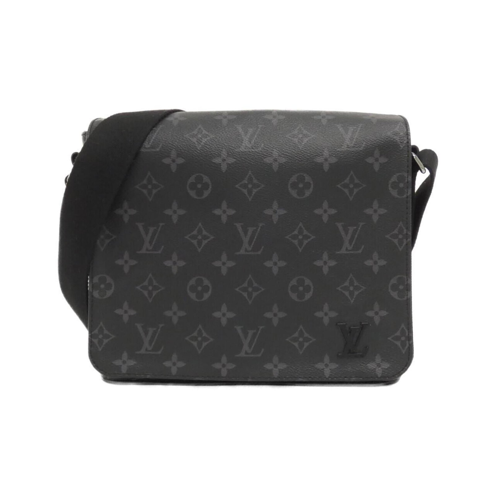 Canvas Coated Louis Vuitton Bag Shoulder: Canvas Coated Louis Vuitton Bag Shoulder Black Coated Canvas Louis Vuitton Shoulder Bag with Signature. This M44000 style bag features a classic design with a coated canvas material and a signature