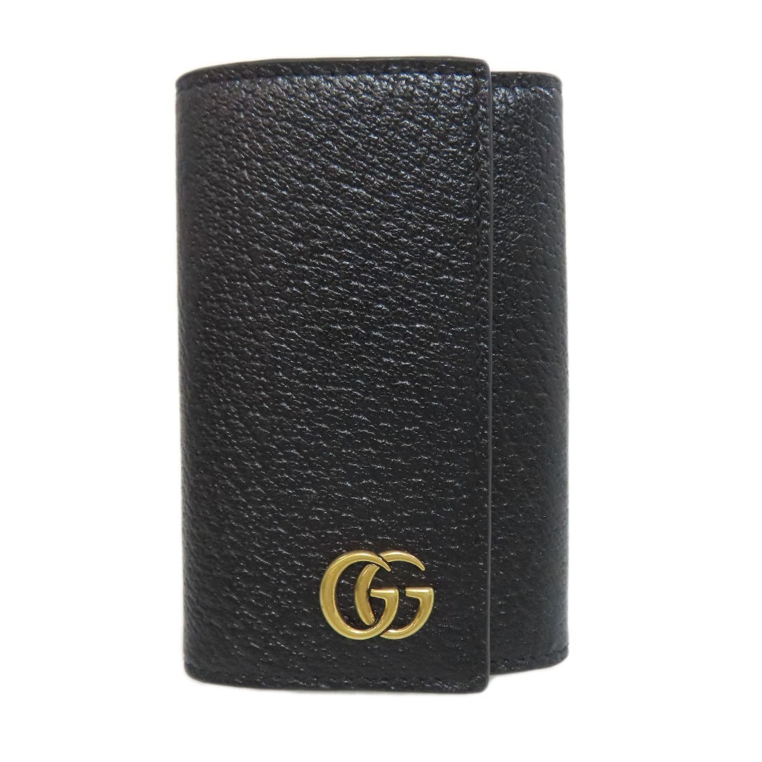 Marmont Key Holder Leather Gucci 435305: Marmont Key Holder Leather Gucci 435305 Marmont Key Holder Leather Gucci 435305 is a sleek black leather key holder from the iconic GUCCI brand. This stylish accessory features a classic design with