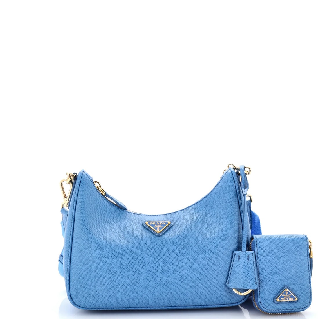 Saffiano Leather Small Prada Re-Edition 2005 Shoulder Bag: Saffiano Leather Small Prada Re-Edition 2005 Shoulder Bag Saffiano Leather Small Prada Re-Edition 2005 Shoulder Bag - A pristine 2005 re-edition of the iconic Prada small shoulder bag, crafted from