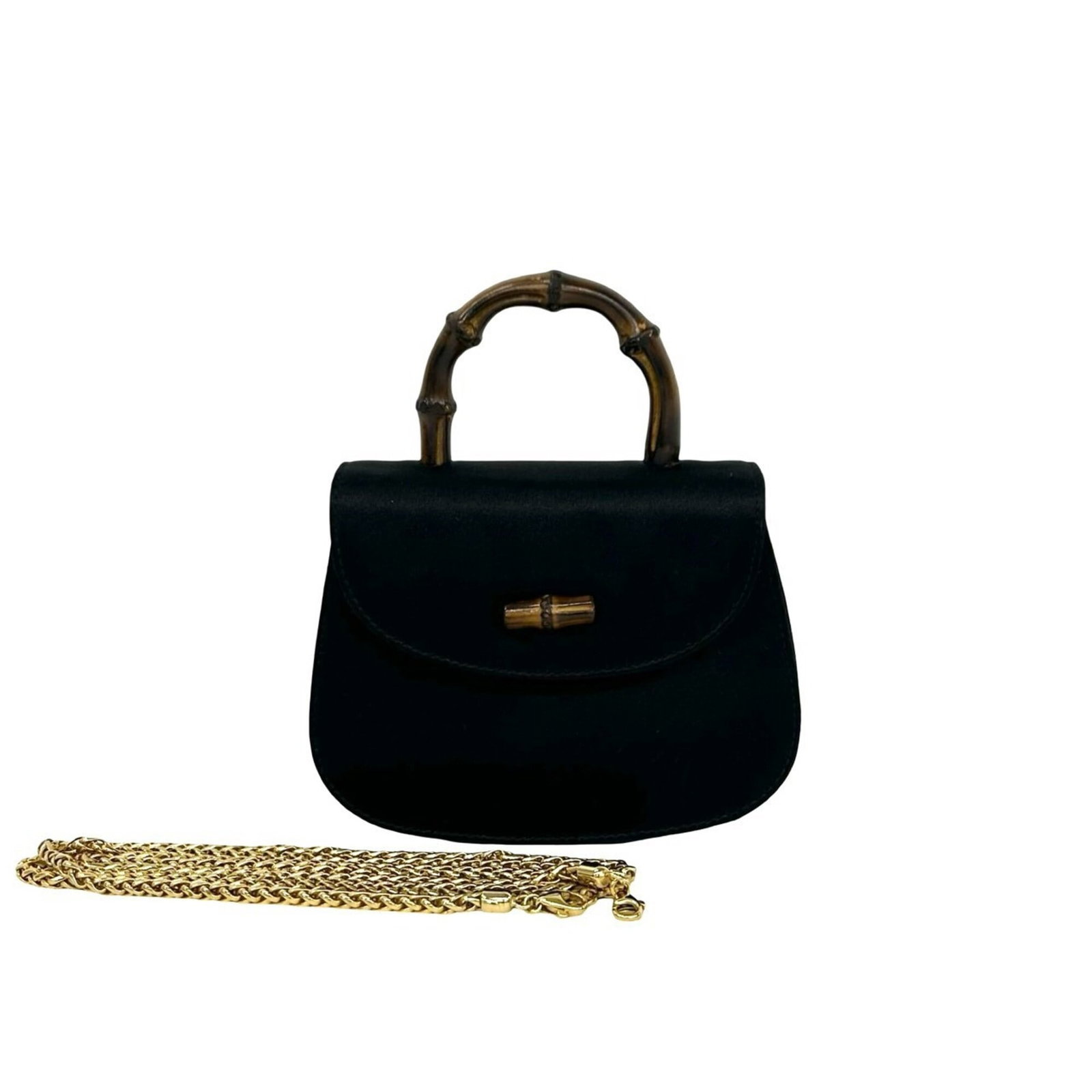 Handbag Satin Shoulder Gucci: Handbag Satin Shoulder Gucci Satin shoulder bag from Gucci, featuring a sleek black design. This 10.5cm x 14cm x 4cm bag is made from satin material, making it a stylish and luxurious accessory. Its