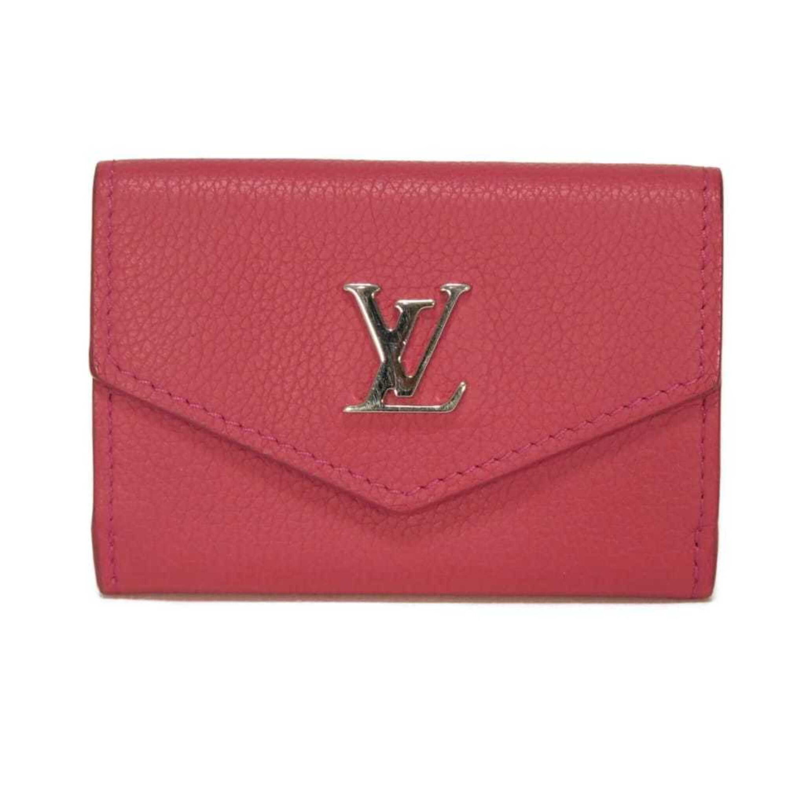 Louis Vuitton Wallet (Tri-Fold) Leather: Louis Vuitton Wallet (Tri-Fold) Leather Tri-fold Leather Wallet from Louis Vuitton in Pink. This stylish wallet features a classic tri-fold design and is made from high-quality leather. With its