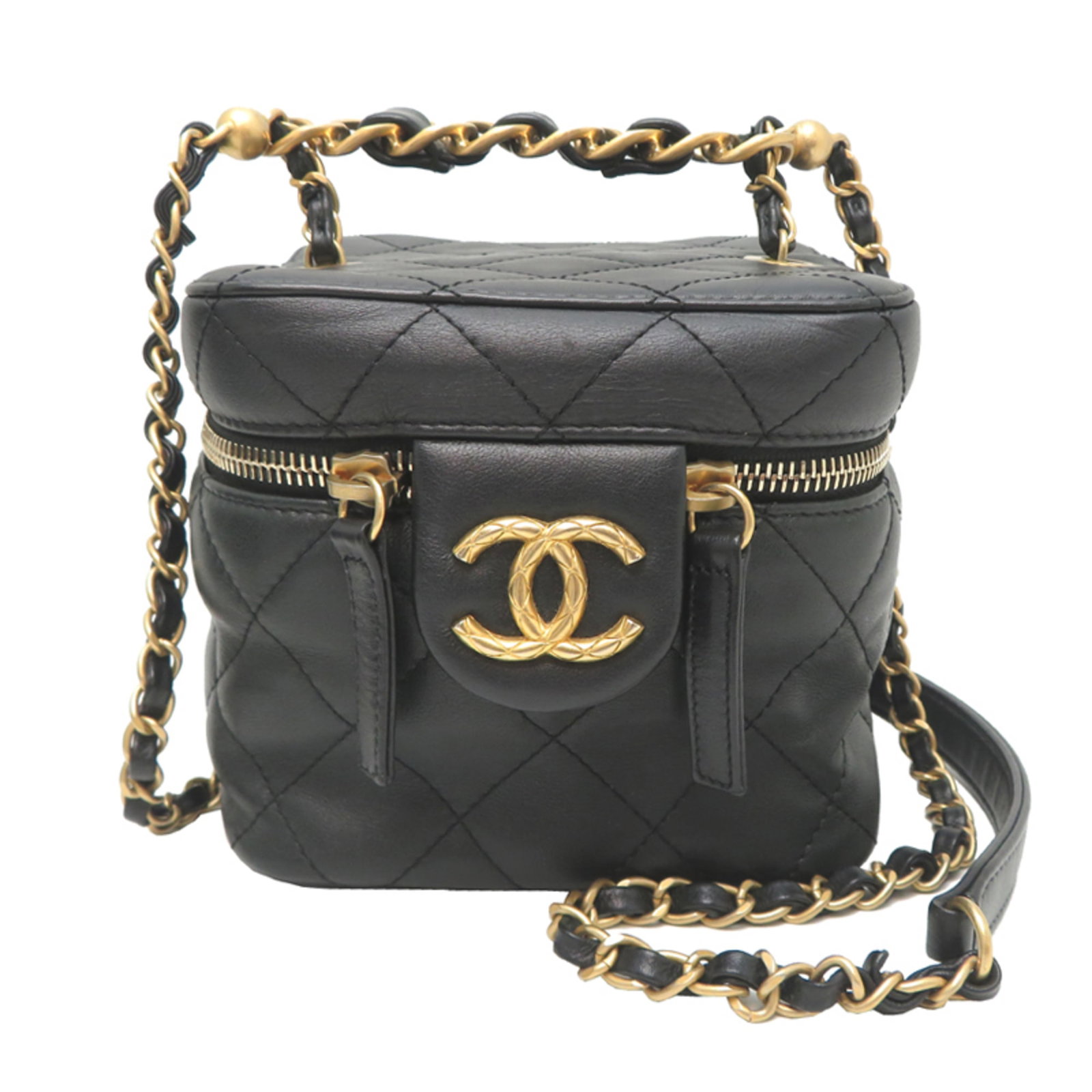 Shoulder Bag Leather Chanel: Shoulder Bag Leather Chanel This black lambskin shoulder bag from Chanel features a sleek and sophisticated design, made from high-quality leather. With its classic shape and timeless style, it's a
