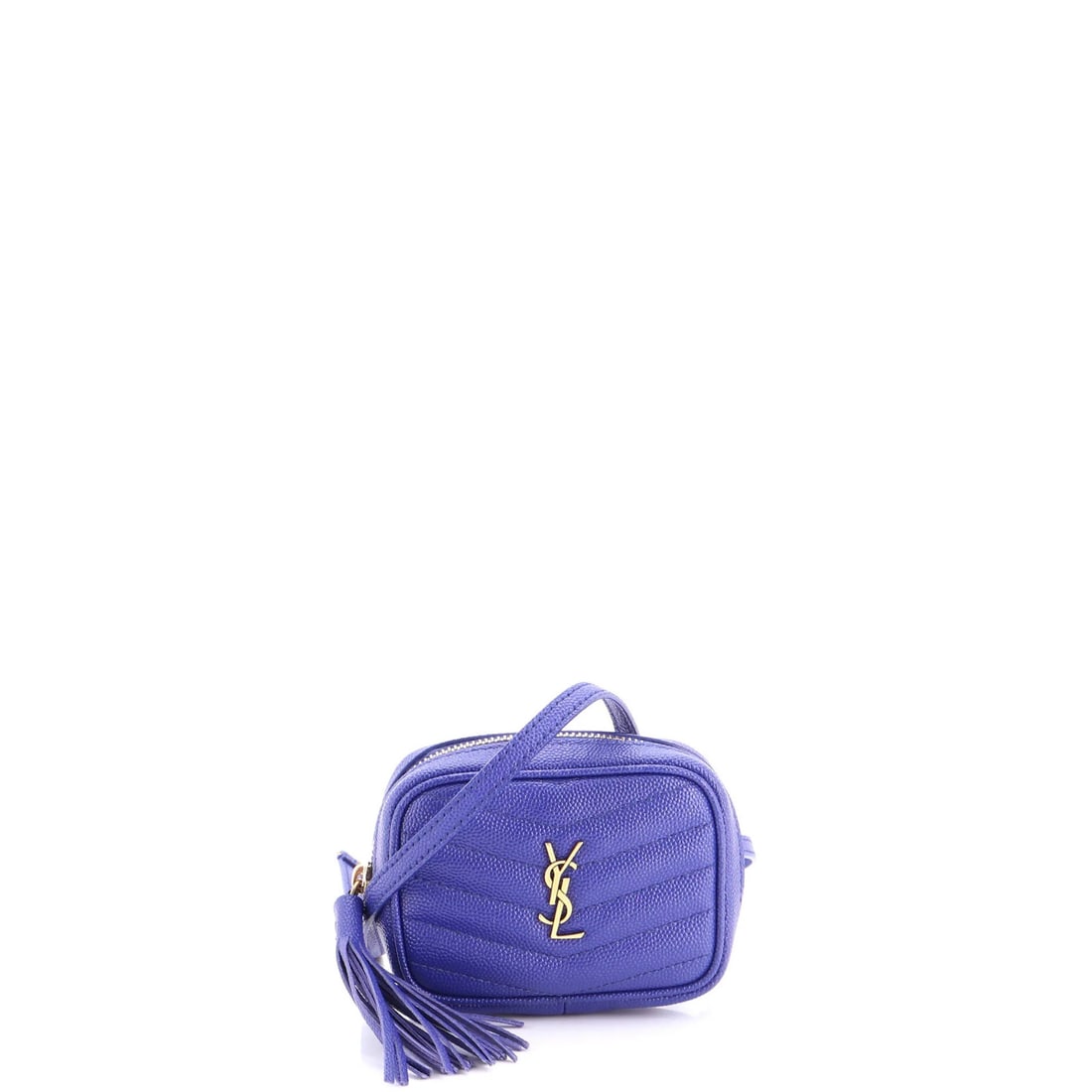 Baby Chevron Leather Lou Matelasse Camera Saint Laurent: Baby Chevron Leather Lou Matelasse Camera Saint Laurent The Saint Laurent Baby Chevron Leather Lou Camera Bag Matelasse is a stylish and compact cross body bag with a blue exterior and black