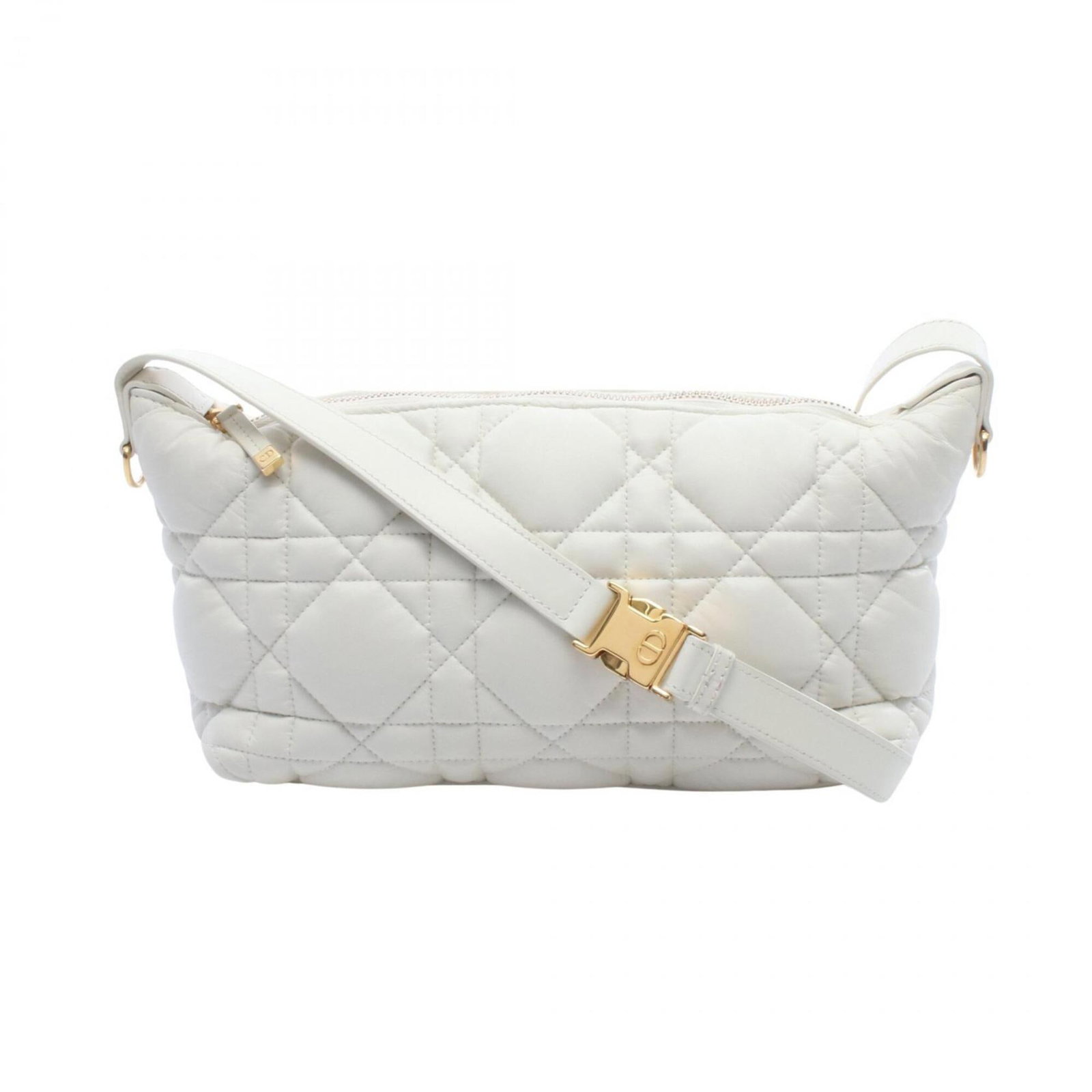 Handbag Christian Dior Leather Shoulder: Handbag Christian Dior Leather Shoulder White leather shoulder bag from Christian Dior, measuring 14cm x 24cm x 10cm. This classic design showcases the brand's signature style with clean lines and a