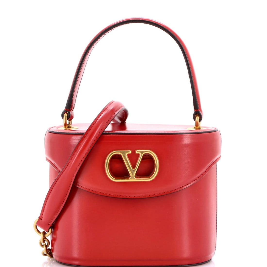 Valentino Garavani Vain VLogo Vanity Bag Patent: Valentino Garavani Vain VLogo Vanity Bag Patent Valentino Garavani's Vain VLogo Vanity Bag Patent is a striking example of luxury craftsmanship, featuring patent leather exterior in bold red and aged
